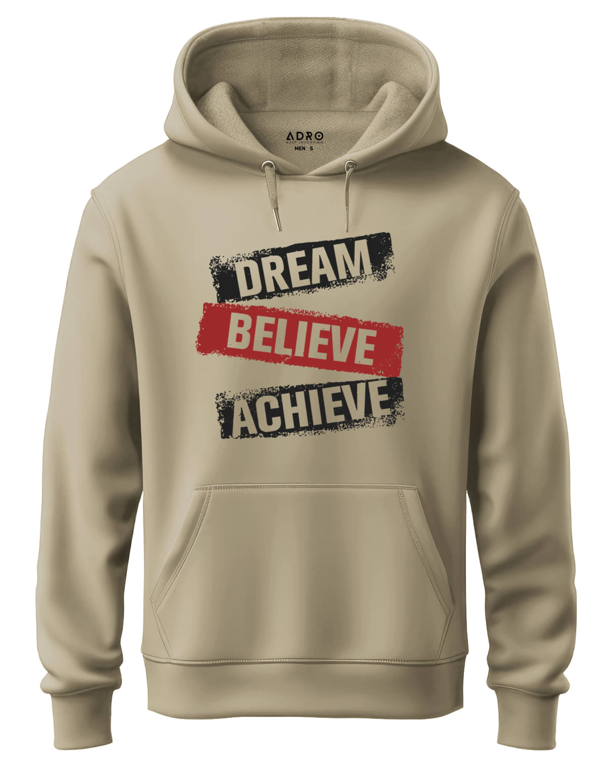     			Adro Fleece Hooded Men's Sweatshirt - Beige ( Pack of 1 )