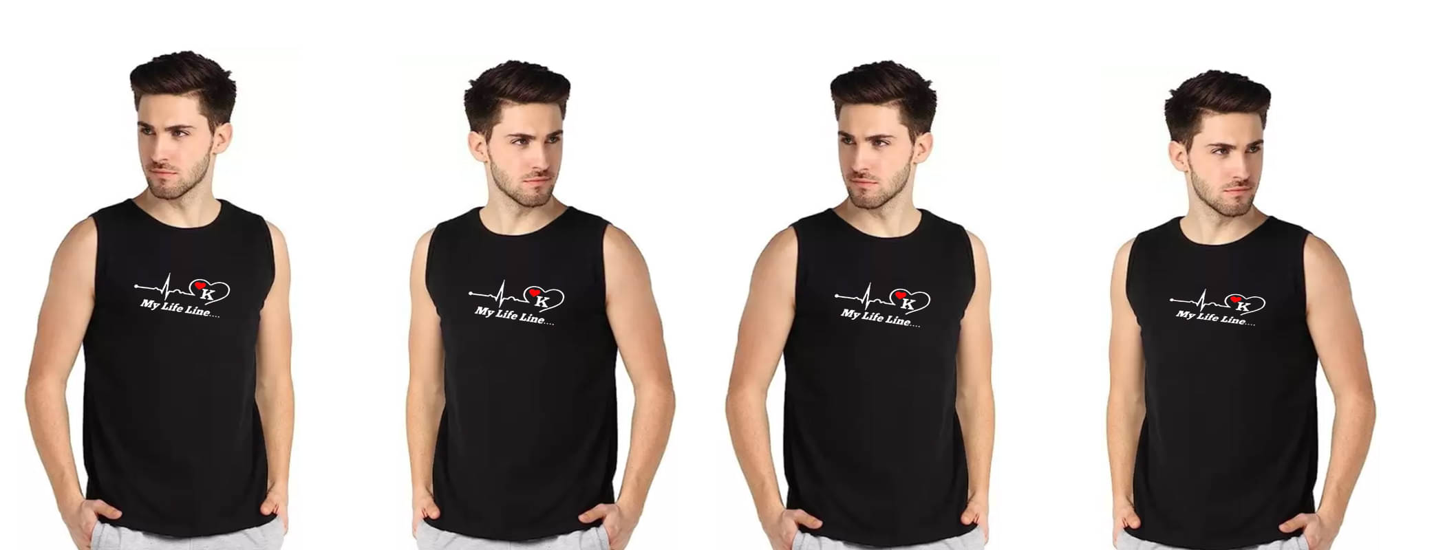     			BOM BOM Pack of 4 Polyester Basic Vest For Men ( Black )