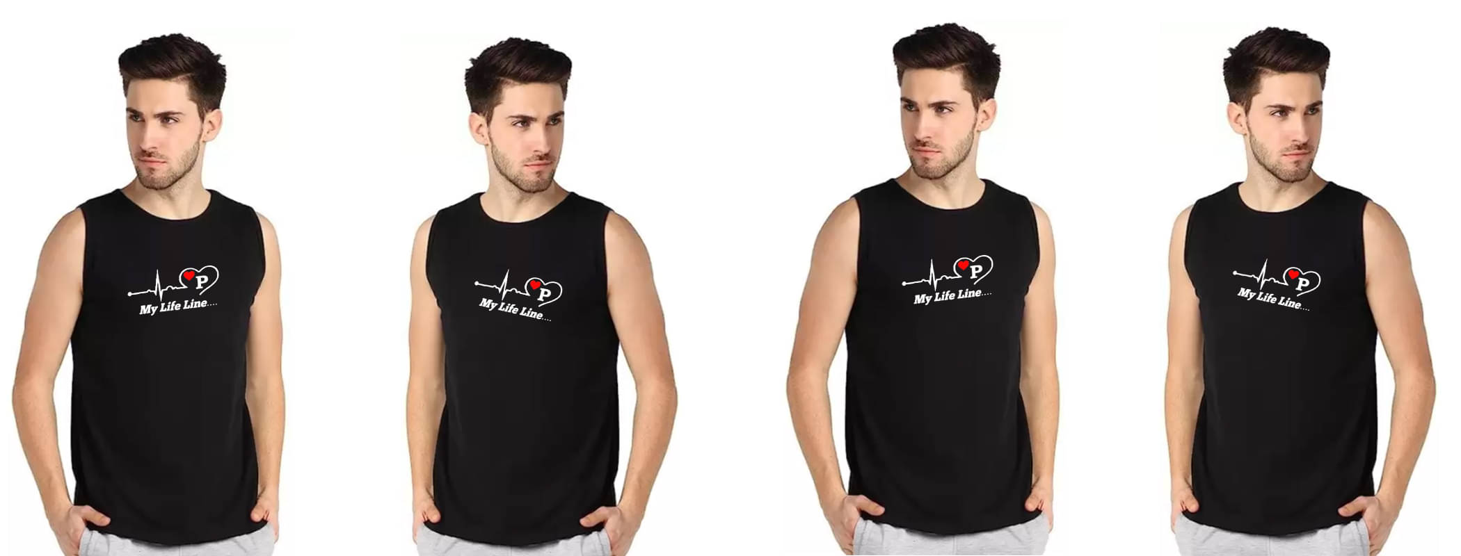     			BOM BOM Pack of 4 Polyester Basic Vest For Men ( Black )