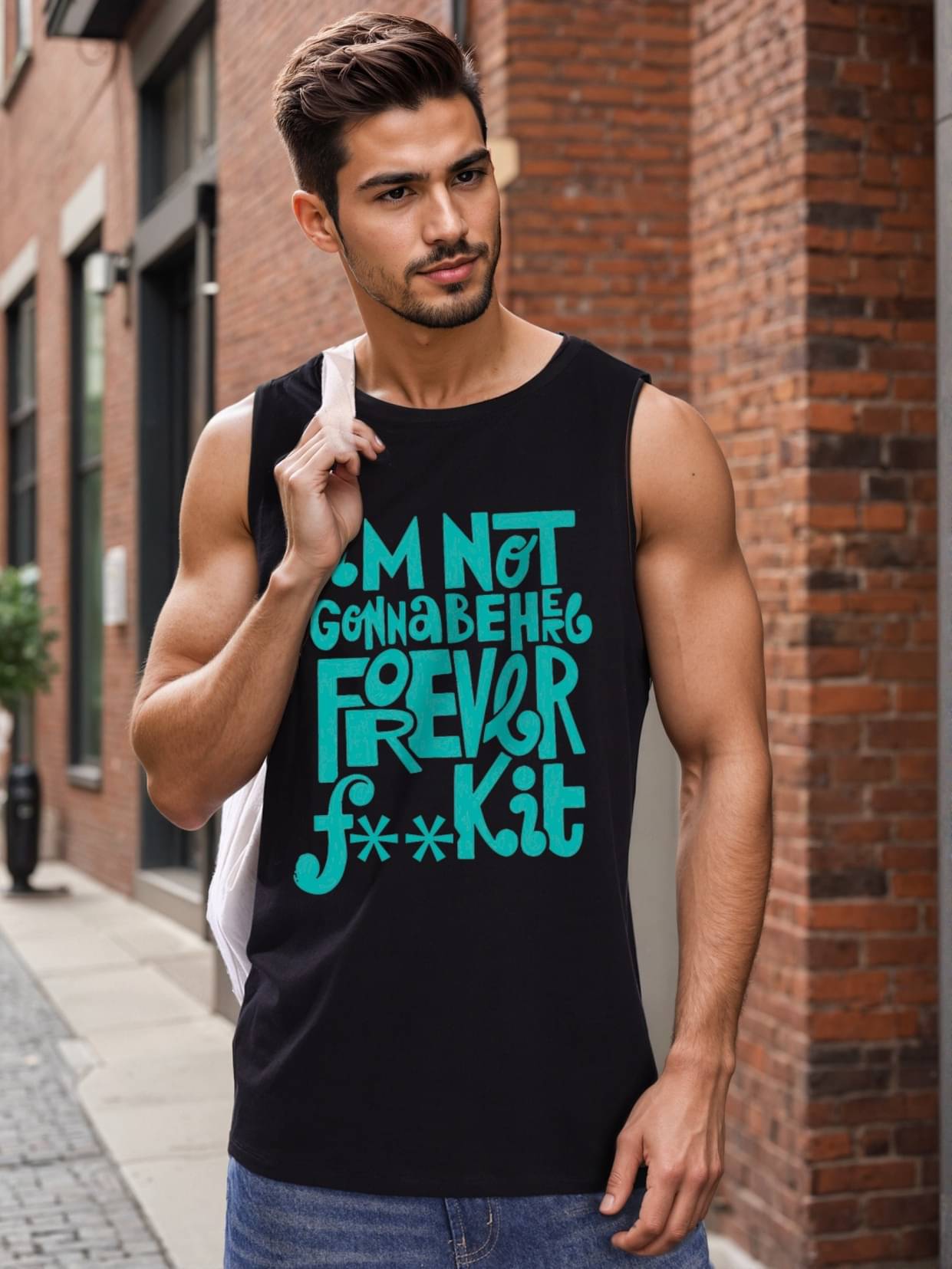     			Bene Kleed Men Cotton Regular Fit Printed T-Shirt ( Black )