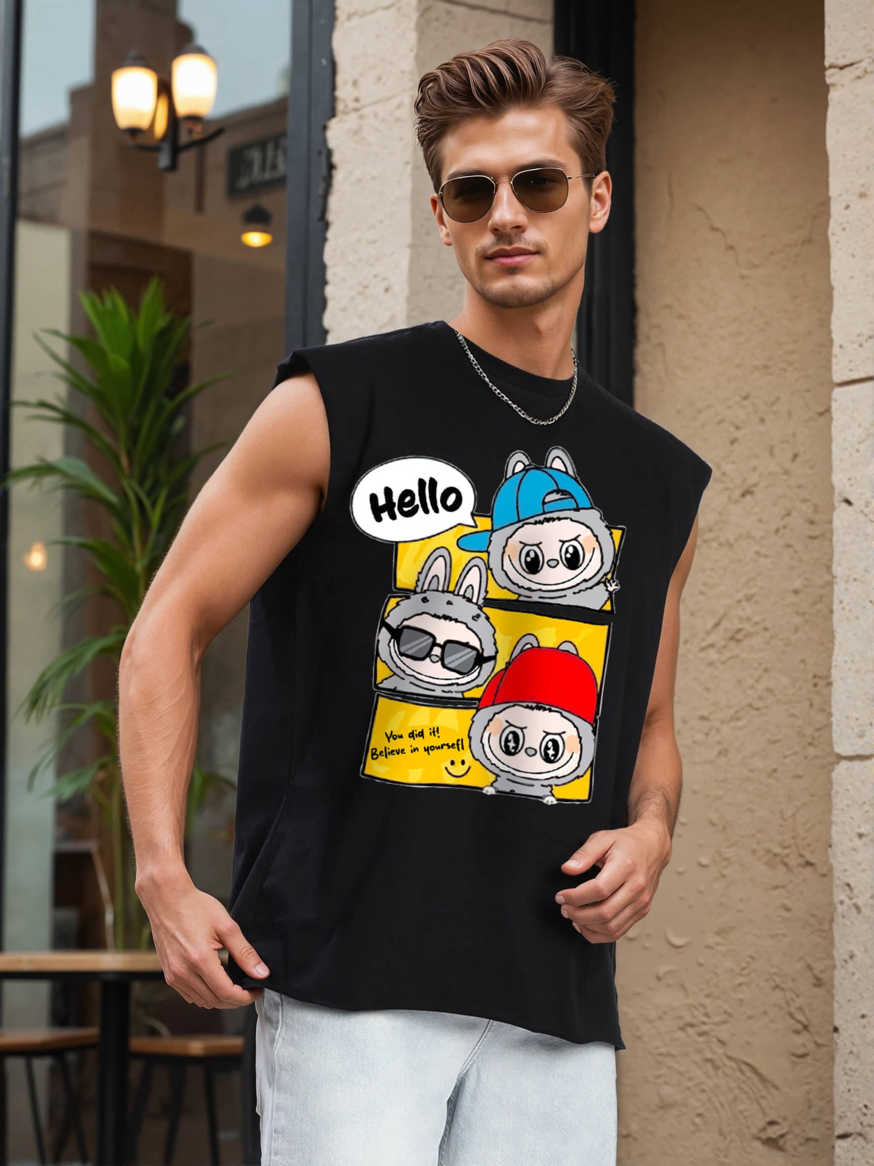 Bene Kleed Men Cotton Relaxed Fit Printed T-Shirt ( Black )     			Bene Kleed Men Cotton Relaxed Fit Printed T-Shirt ( Black )