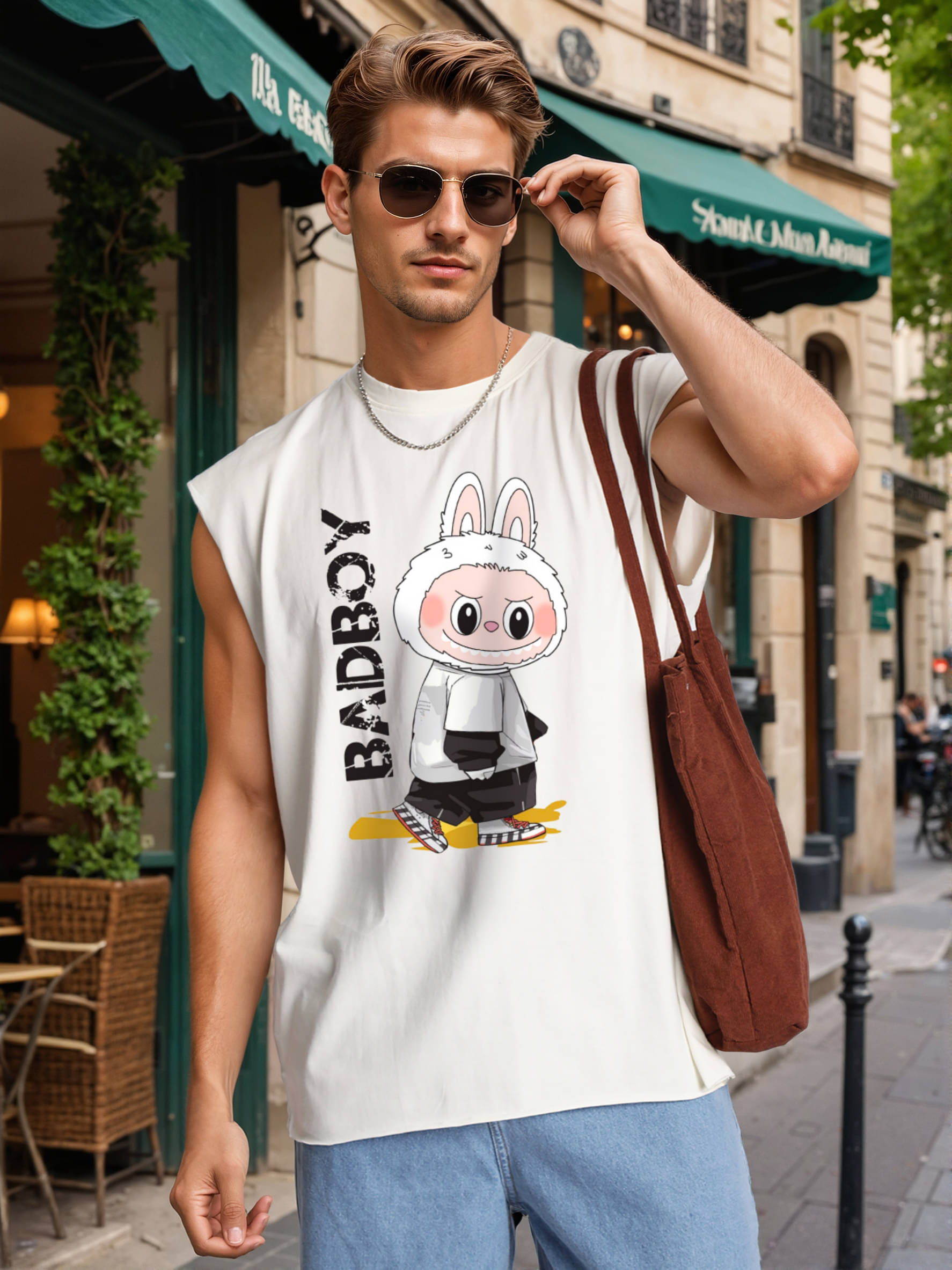     			Bene Kleed Men Cotton Relaxed Fit Printed T-Shirt ( Off White )