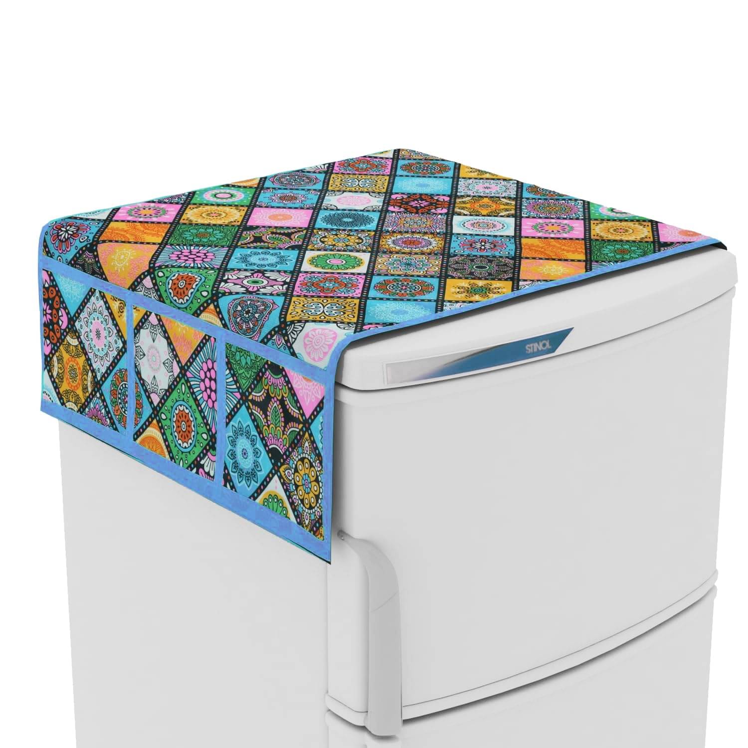     			Butterfly Effect Polyester Abstract Printed Fridge Mat & Cover ( 39 21 ) Pack of 1 - Multicolor