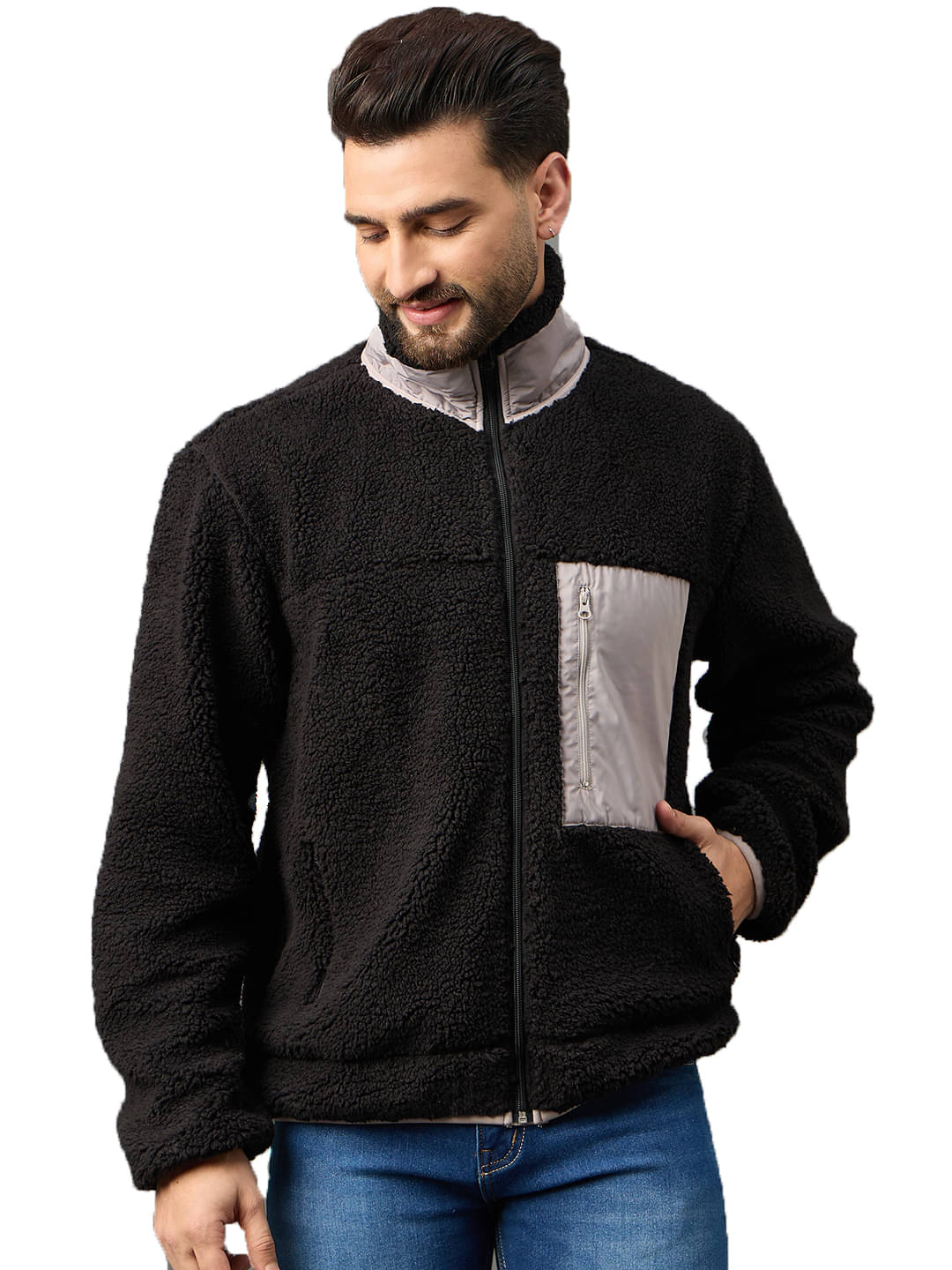 Club York Fleece High Neck Men's Sweatshirt - Black ( Pack of 1 ) Club York Fleece High Neck Men's Sweatshirt - Black ( Pack of 1 )