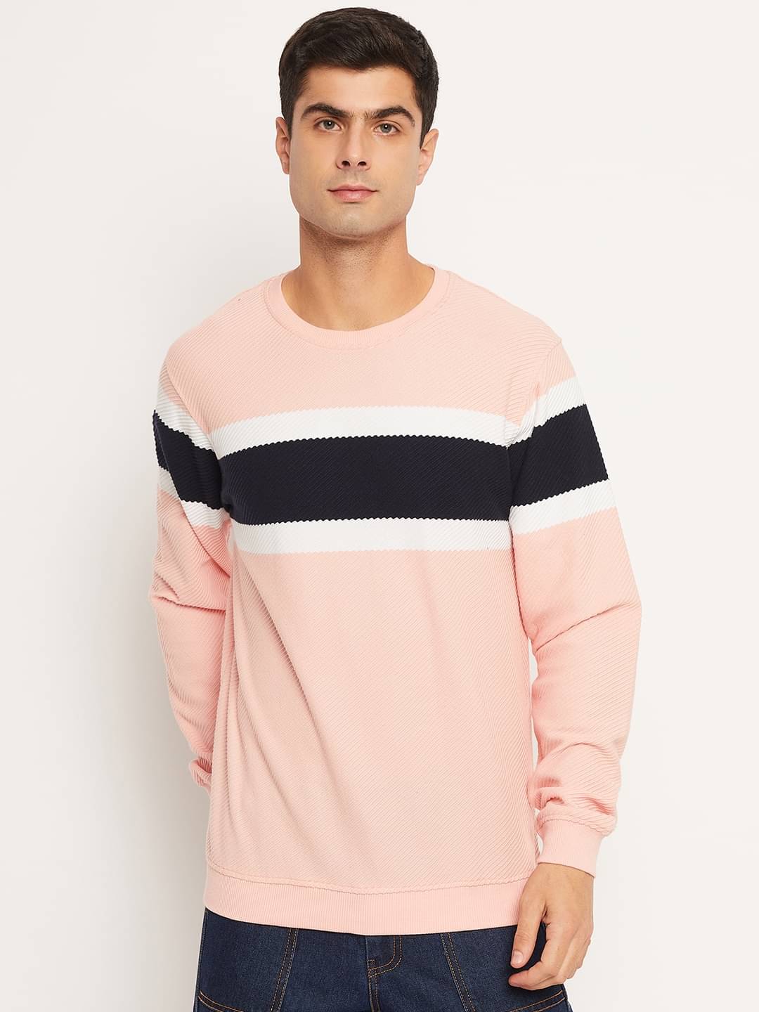     			Club York Fleece Round Neck Men's Sweatshirt - Pink ( Pack of 1 )
