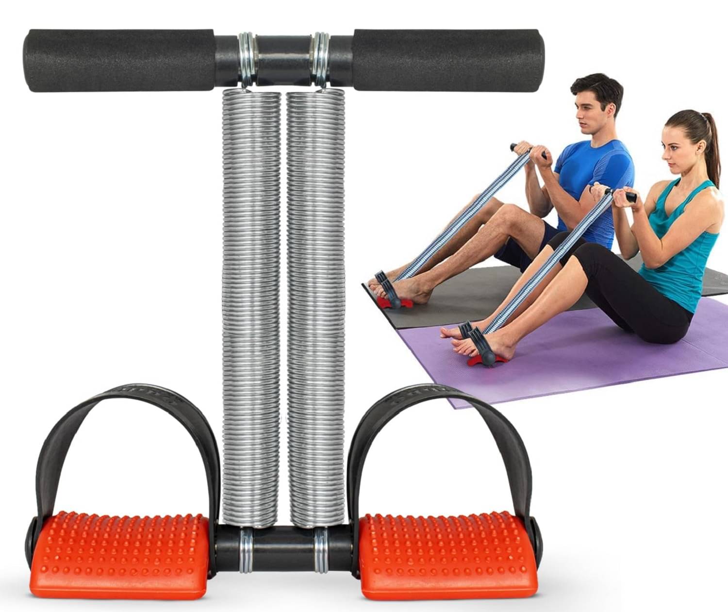     			Double Spring Tummy Trimmer Home Workout Gym Equipment Men Women for Abs Abdominal Belly Fat Stomach Workout Exercise Machine Waist Trimmer Pack of 1