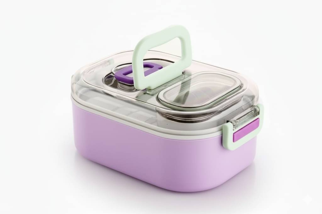     			Dreamy Delights Mighty Lunch Box Plastic School Lunch Boxes 2 - Container ( Pack of 1 )