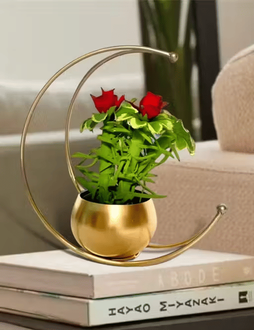     			GN KRAFT WORLD Brass Table Vase 20 cms - Pack of 1