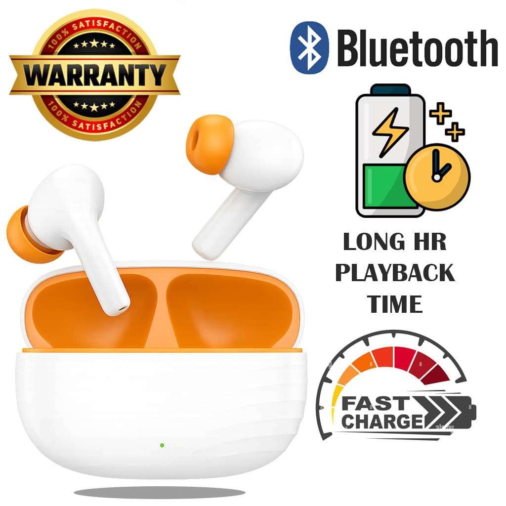    			HUG PUPPY Wireless Earbuds | 30Hrs Playtime | Bluetooth 5.3 Earphones with Mic | Superior Stereo Sound, Deep Bass & Charging Case | Premiere Series (White)