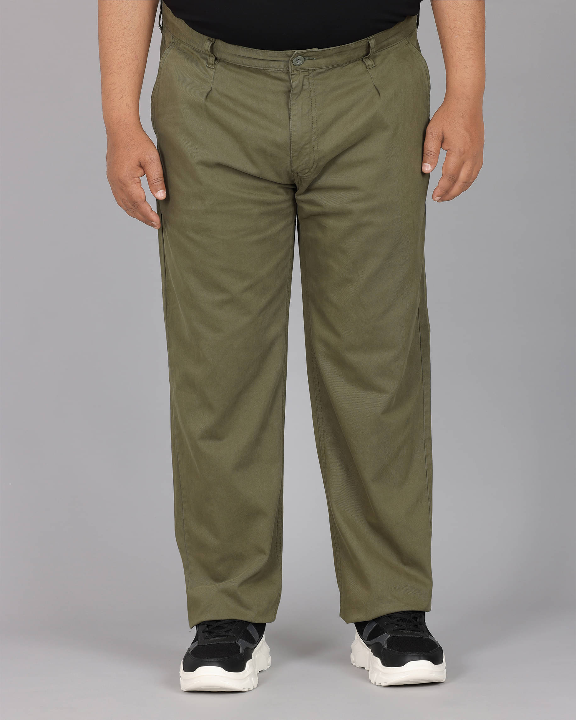     			IVOC Straight Men's Trouser - Olive ( Pack of 1 )