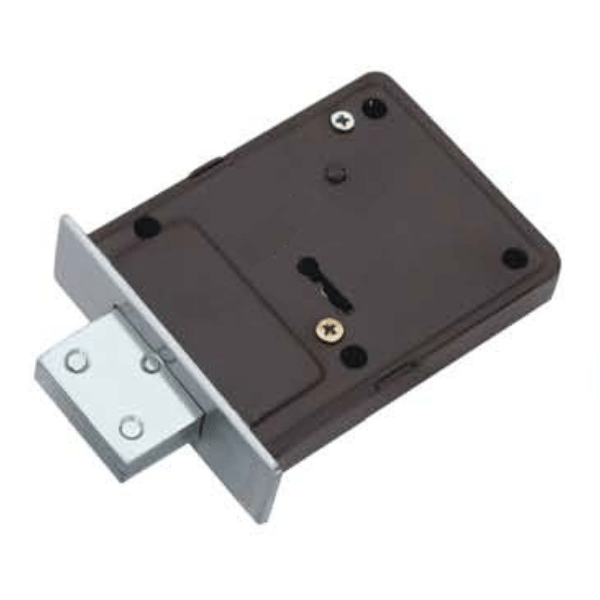 MALAIKAH Heavy-Duty 4-Inch Single Square Bolt Mild Steel Door Lock with 2 Long Keys - Powder Coated Finish & Double Turn Design, Made in Aligarh India - Pack of 1 MALAIKAH Heavy-Duty 4-Inch Single Square Bolt Mild Steel Door Lock with 2 Long Keys - Powder Coated Finish & Double Turn Design, Made in Aligarh India - Pack of 1