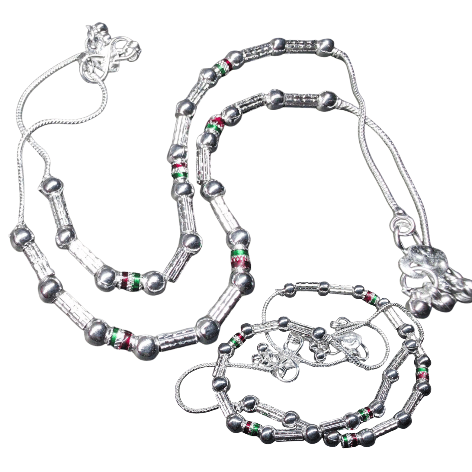 METTI MOHAN TRADERS Silver Anklets ( Pack of 2 ) METTI MOHAN TRADERS Silver Anklets ( Pack of 2 )