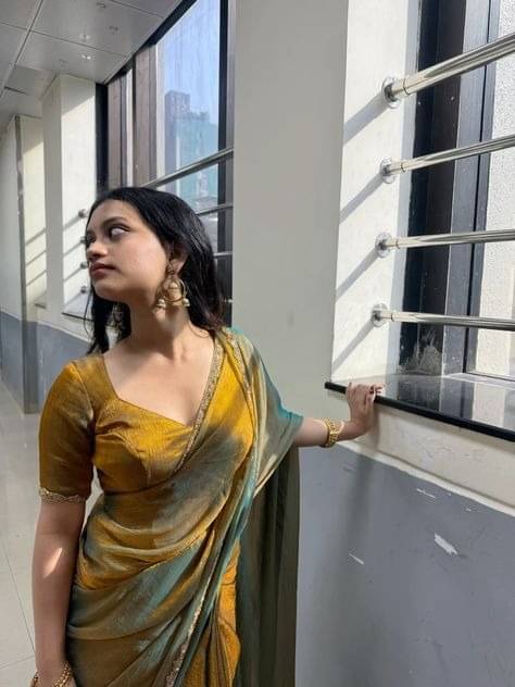     			Madhav Art Chiffon Embroidered Regular Saree With Unstitched Blouse Piece ( Gold )