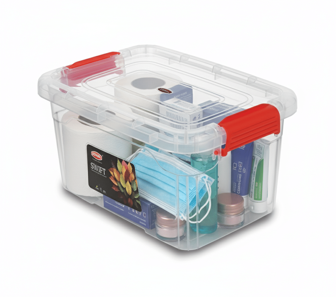     			Sonal Swift Deluxe Plastic Red Multi-Purpose Container ( Set of 1 )