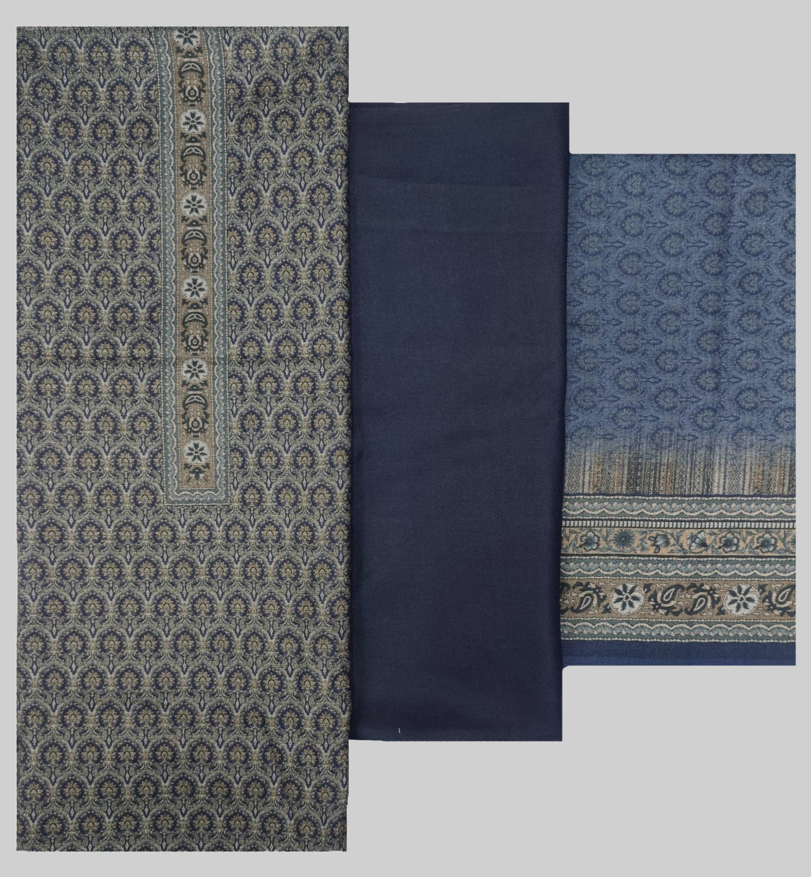 Soul Essence Women Woollen Unstitched Dress Material ( Navy Blue ) Soul Essence Women Woollen Unstitched Dress Material ( Navy Blue )
