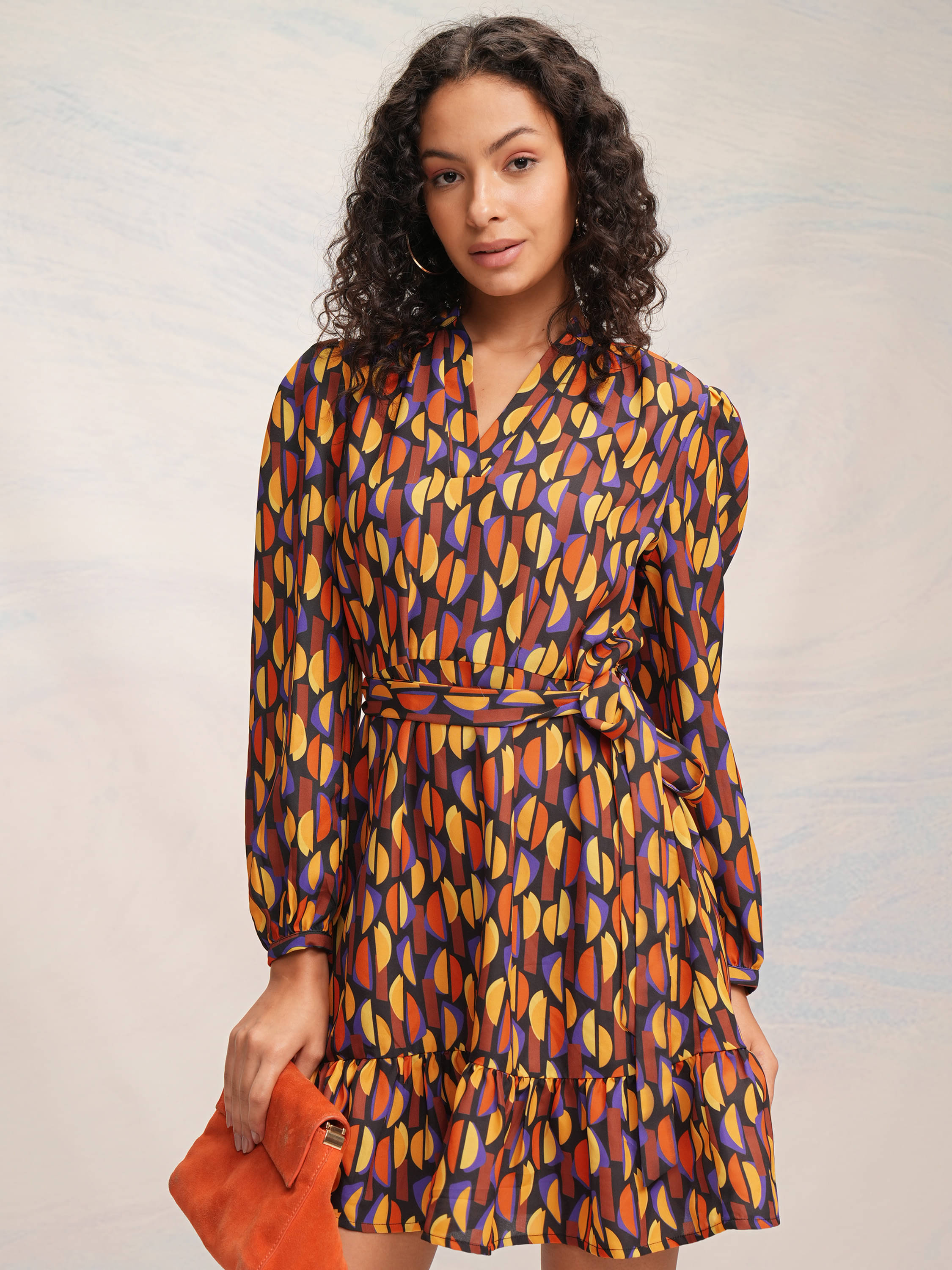 Tokyo Talkies Women Polyester A-line Dress ( Multi Color )     			Tokyo Talkies Women Polyester A-line Dress ( Multi Color )