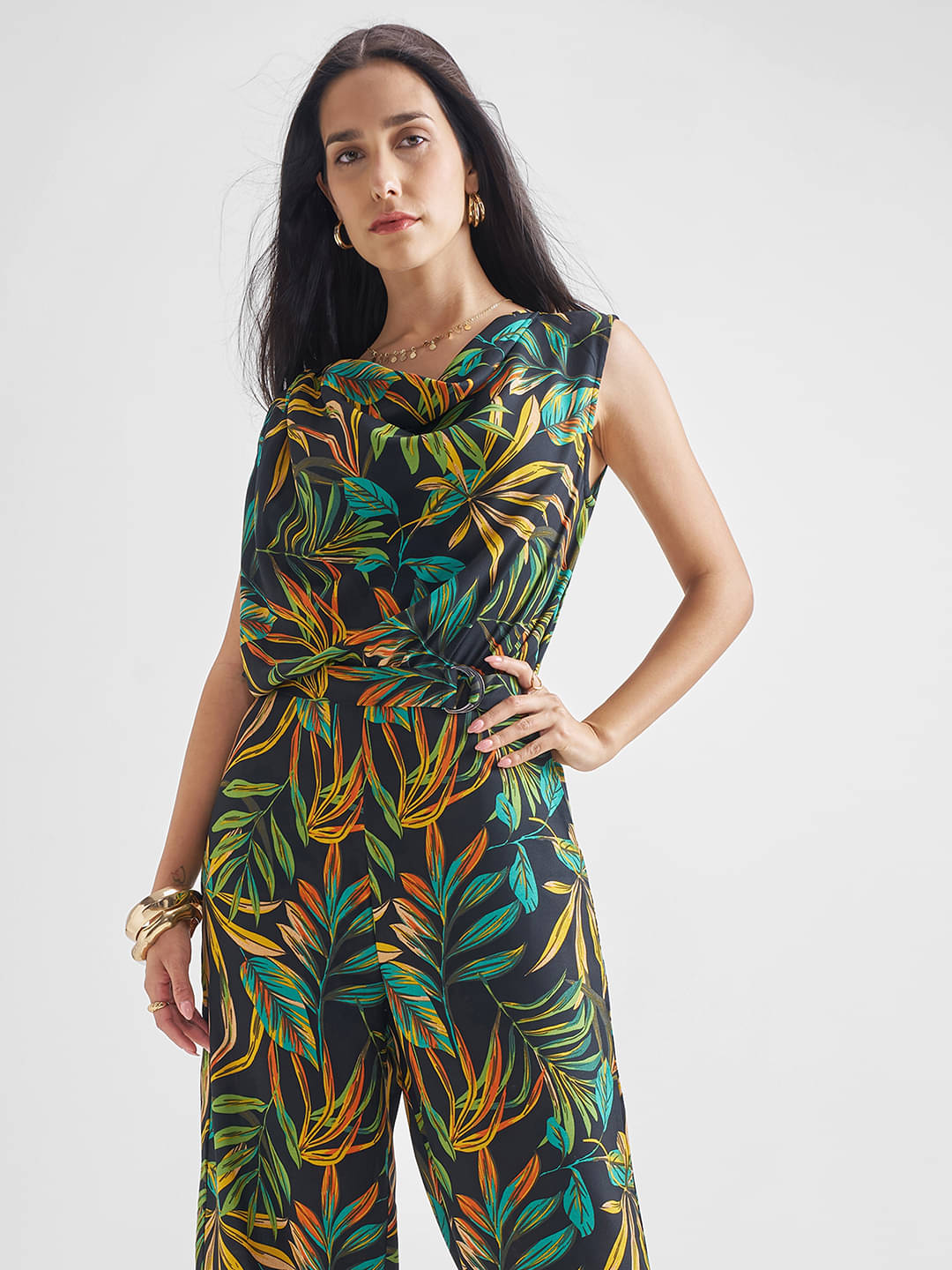 Tokyo Talkies Women Polyester Jumpsuit ( Multicolor ) Tokyo Talkies Women Polyester Jumpsuit ( Multicolor )