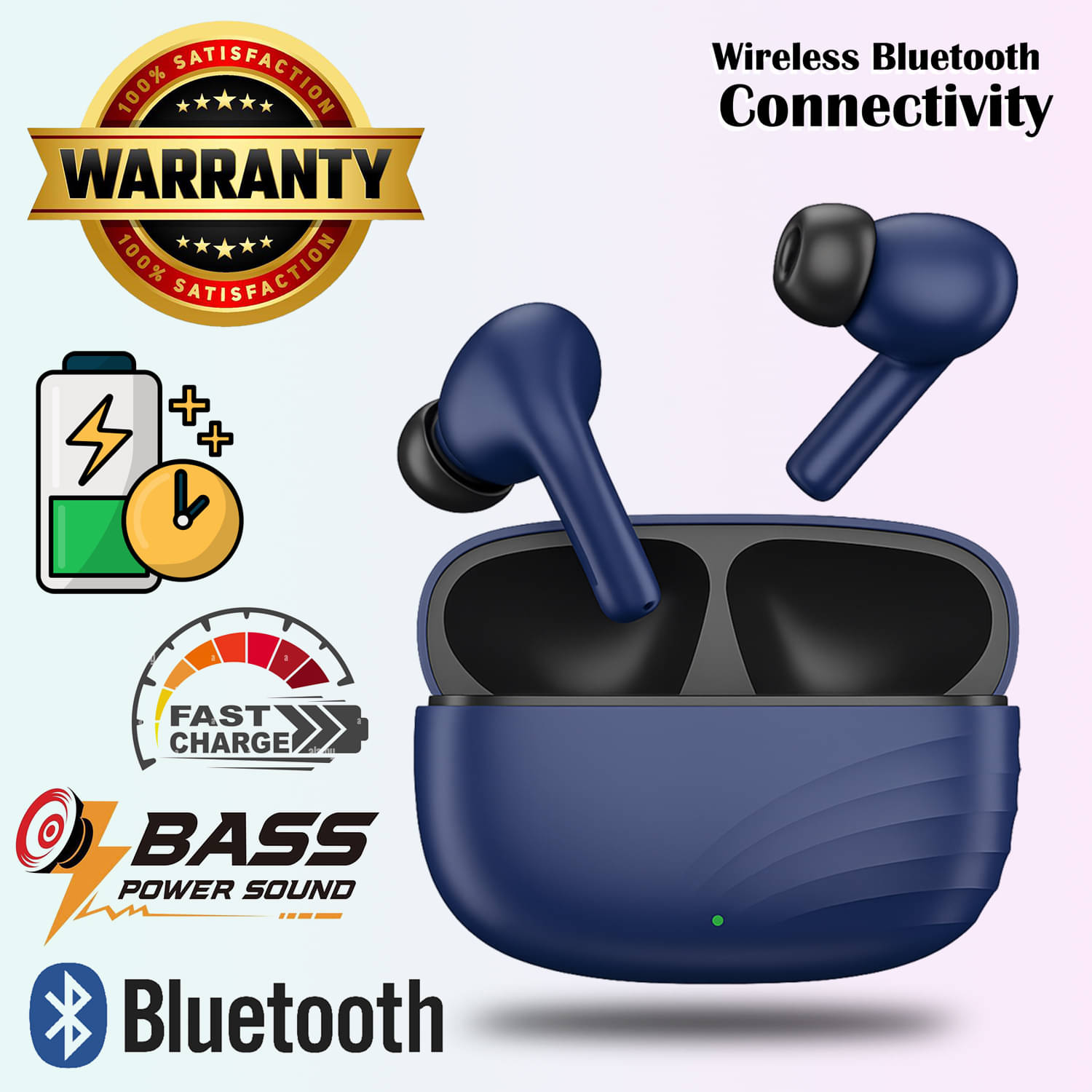     			Waterproof Wireless Earbuds | Sweat Resistant | Workout & Gym Earphones