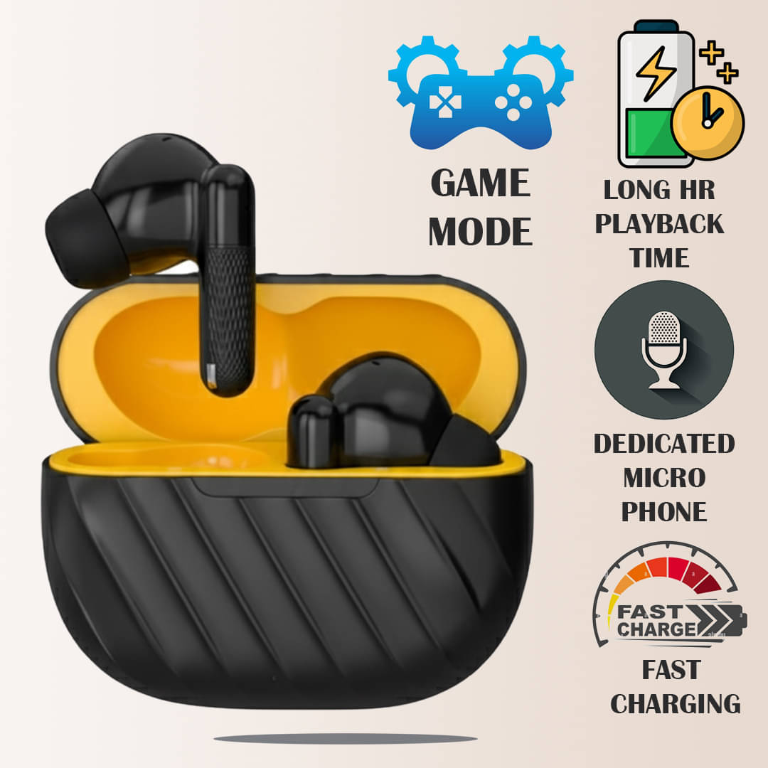     			Wireless Bluetooth Earbuds with Deep Bass,HD Mic, Long Battery Backup, Fast Charging, Lightweight Comfortable Fit, Sweatproof Sports Headphones for Music, Calls, Gaming & Daily Use"