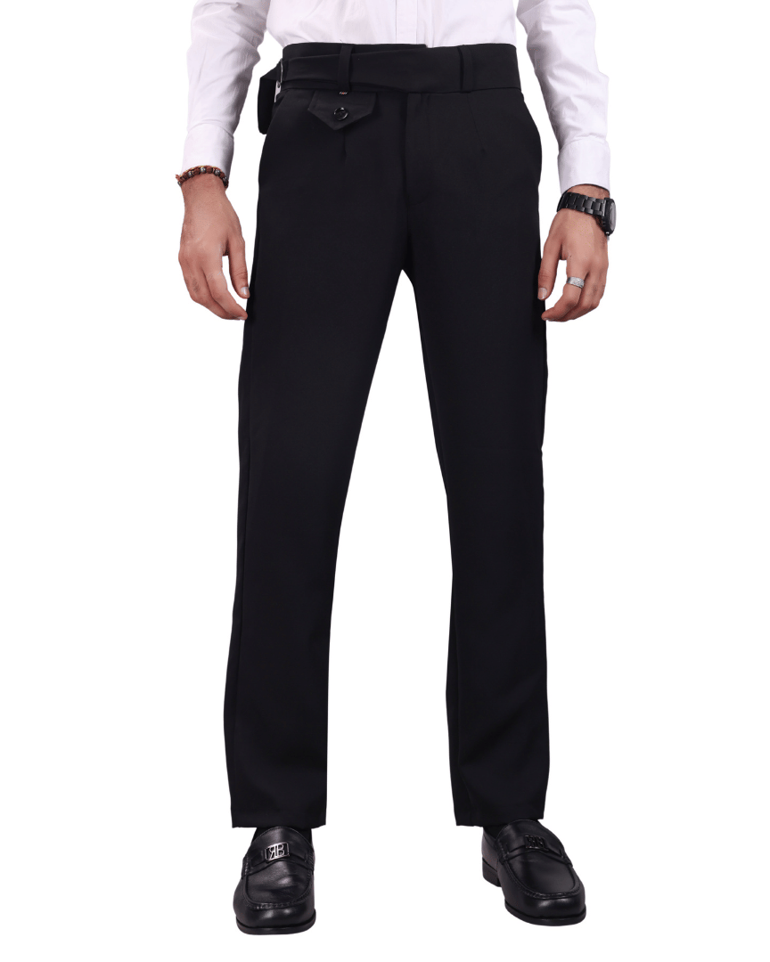     			ikigai Straight Men's Gurkha Pant - Black ( Pack of 1 )