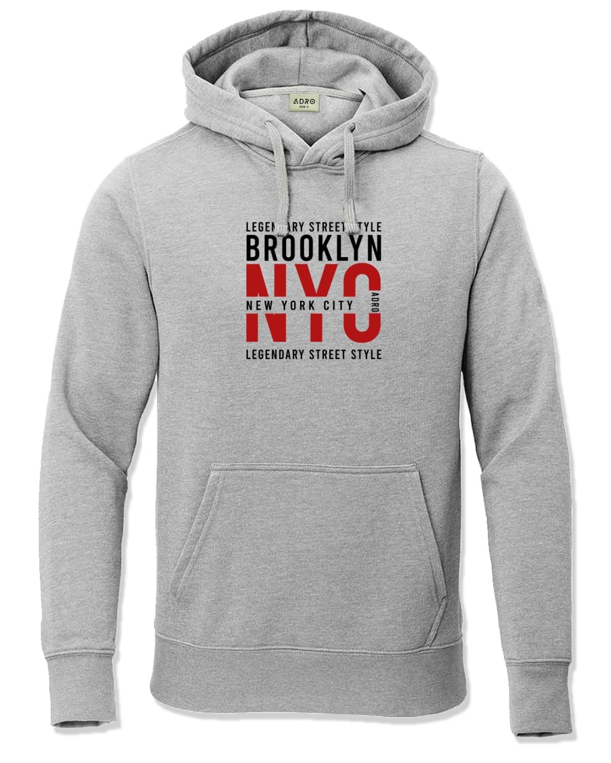     			Adro Fleece Hooded Men's Sweatshirt - Grey ( Pack of 1 )