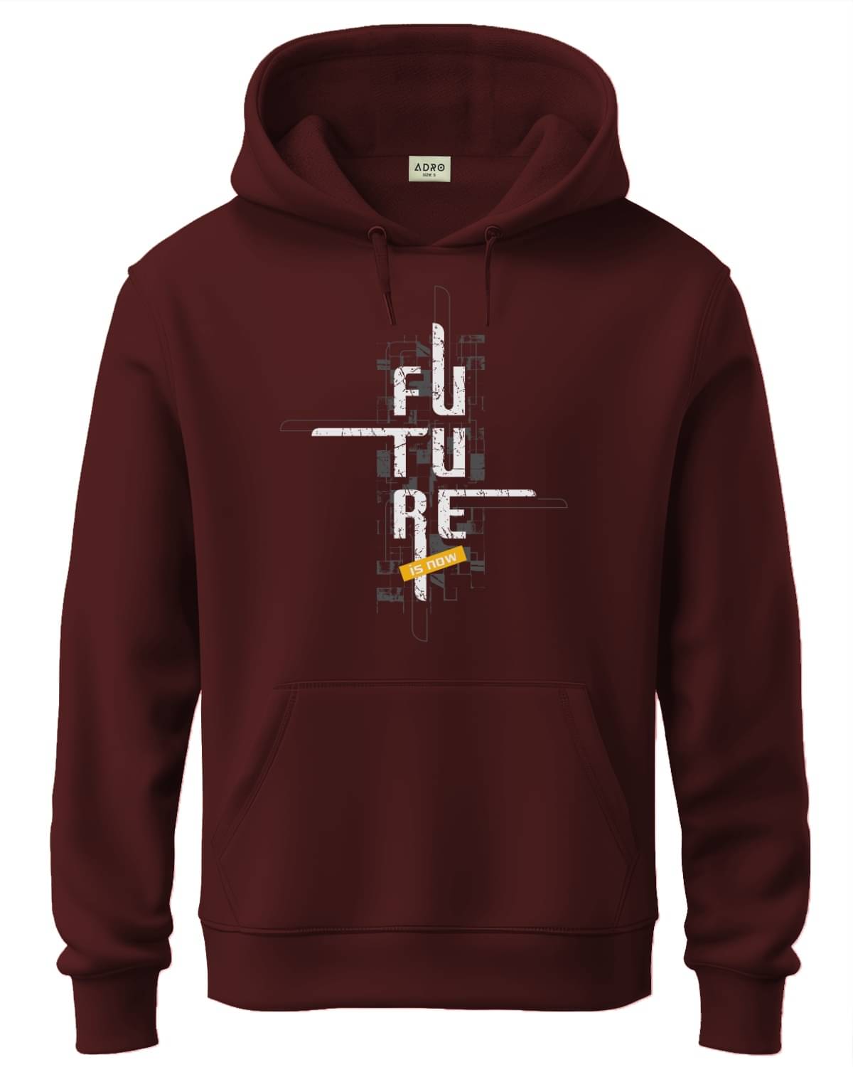     			Adro Fleece Hooded Men's Sweatshirt - Maroon ( Pack of 1 )