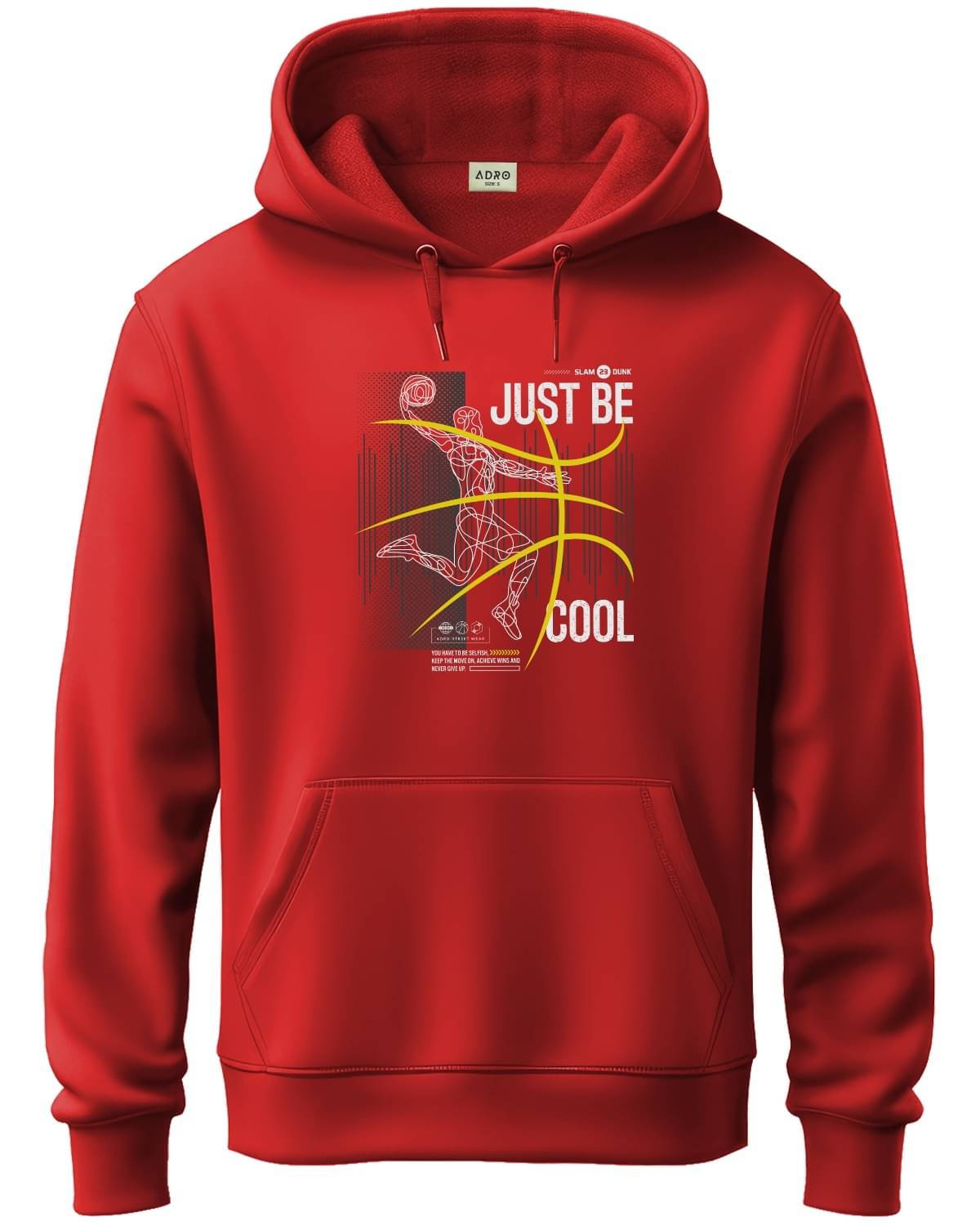 Adro Fleece Hooded Men's Sweatshirt - Red ( Pack of 1 ) Adro Fleece Hooded Men's Sweatshirt - Red ( Pack of 1 )