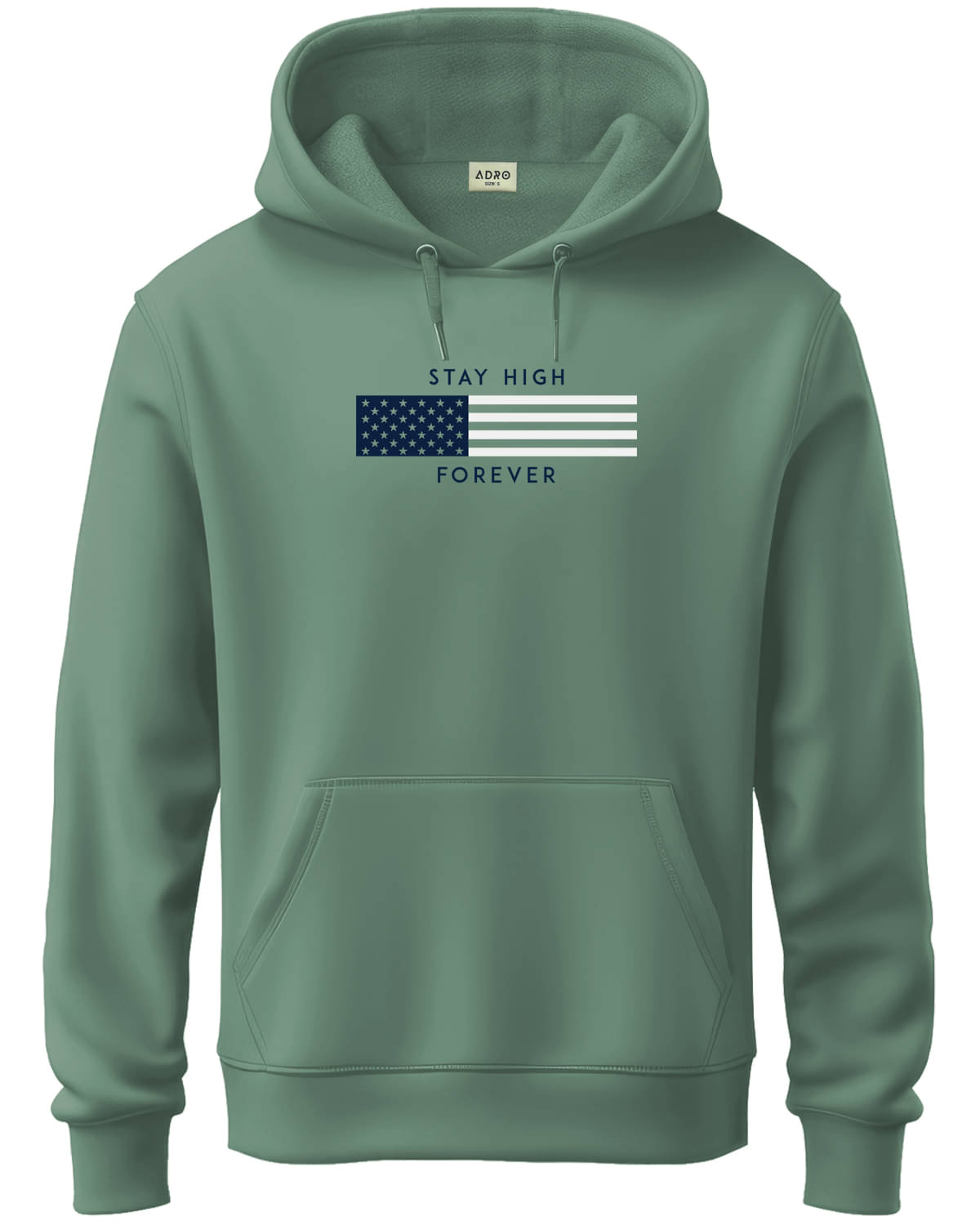 Adro Fleece Hooded Men's Sweatshirt - Sea Green ( Pack of 1 ) Adro Fleece Hooded Men's Sweatshirt - Sea Green ( Pack of 1 )