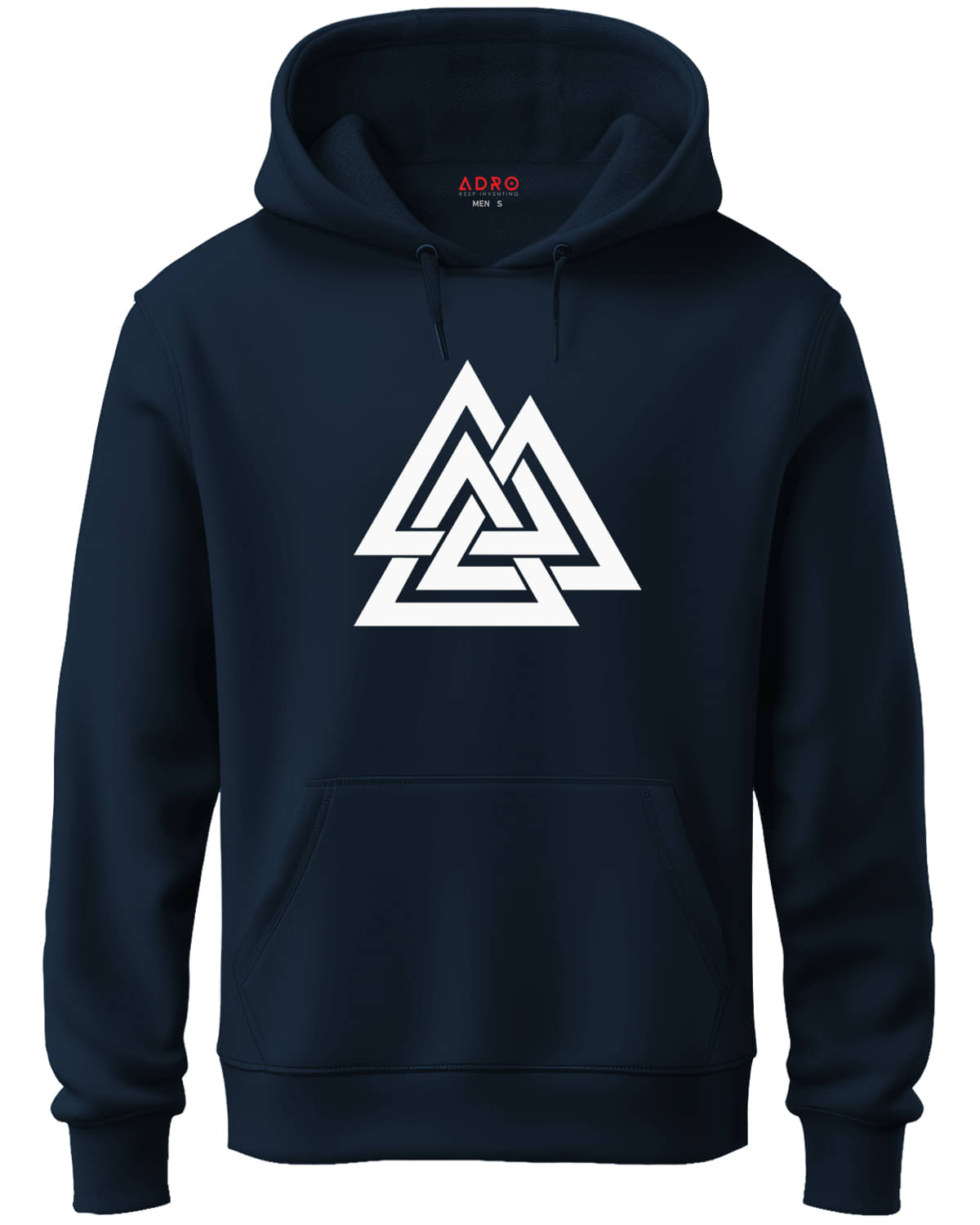 Adro Fleece Hooded Men's Sweatshirt - Navy Blue ( Pack of 1 ) Adro Fleece Hooded Men's Sweatshirt - Navy Blue ( Pack of 1 )