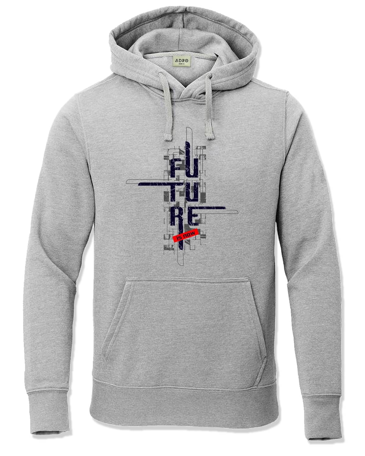 Adro Fleece Hooded Men's Sweatshirt - Grey ( Pack of 1 )     			Adro Fleece Hooded Men's Sweatshirt - Grey ( Pack of 1 )
