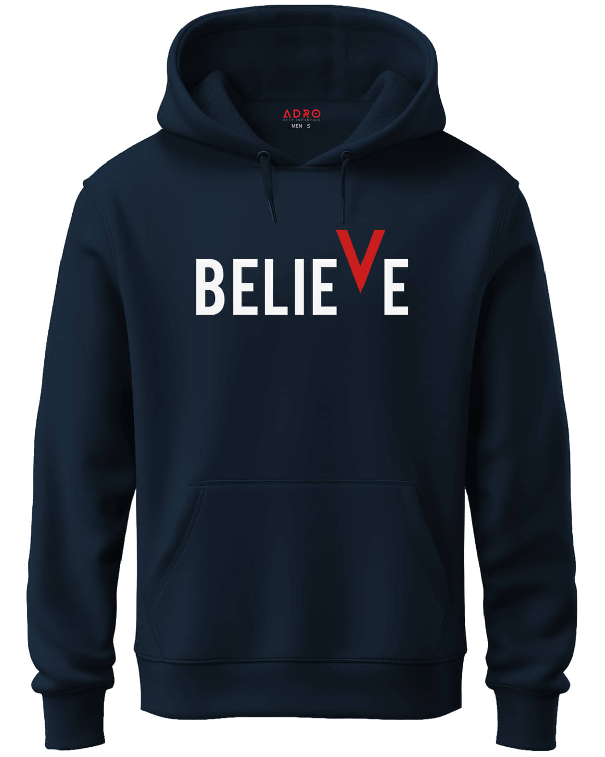     			Adro Fleece Hooded Men's Sweatshirt - Navy Blue ( Pack of 1 )