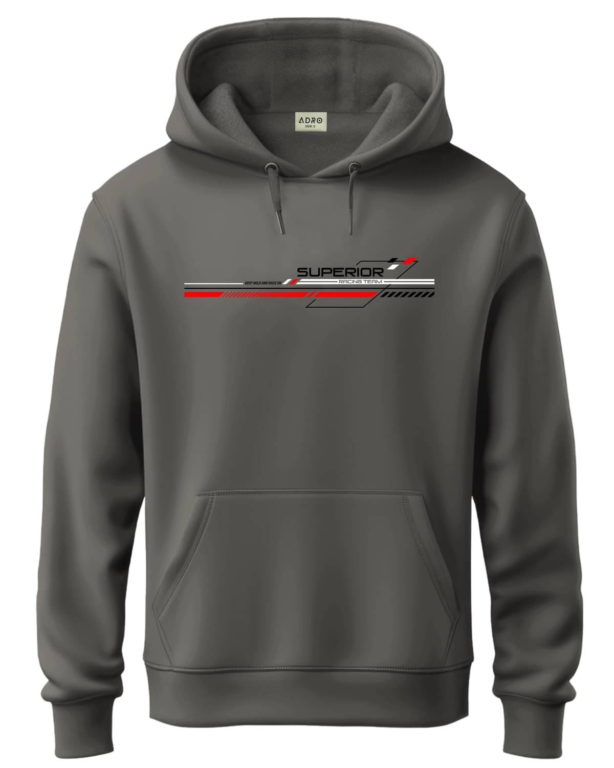     			Adro Fleece Hooded Men's Sweatshirt - Dark Grey ( Pack of 1 )