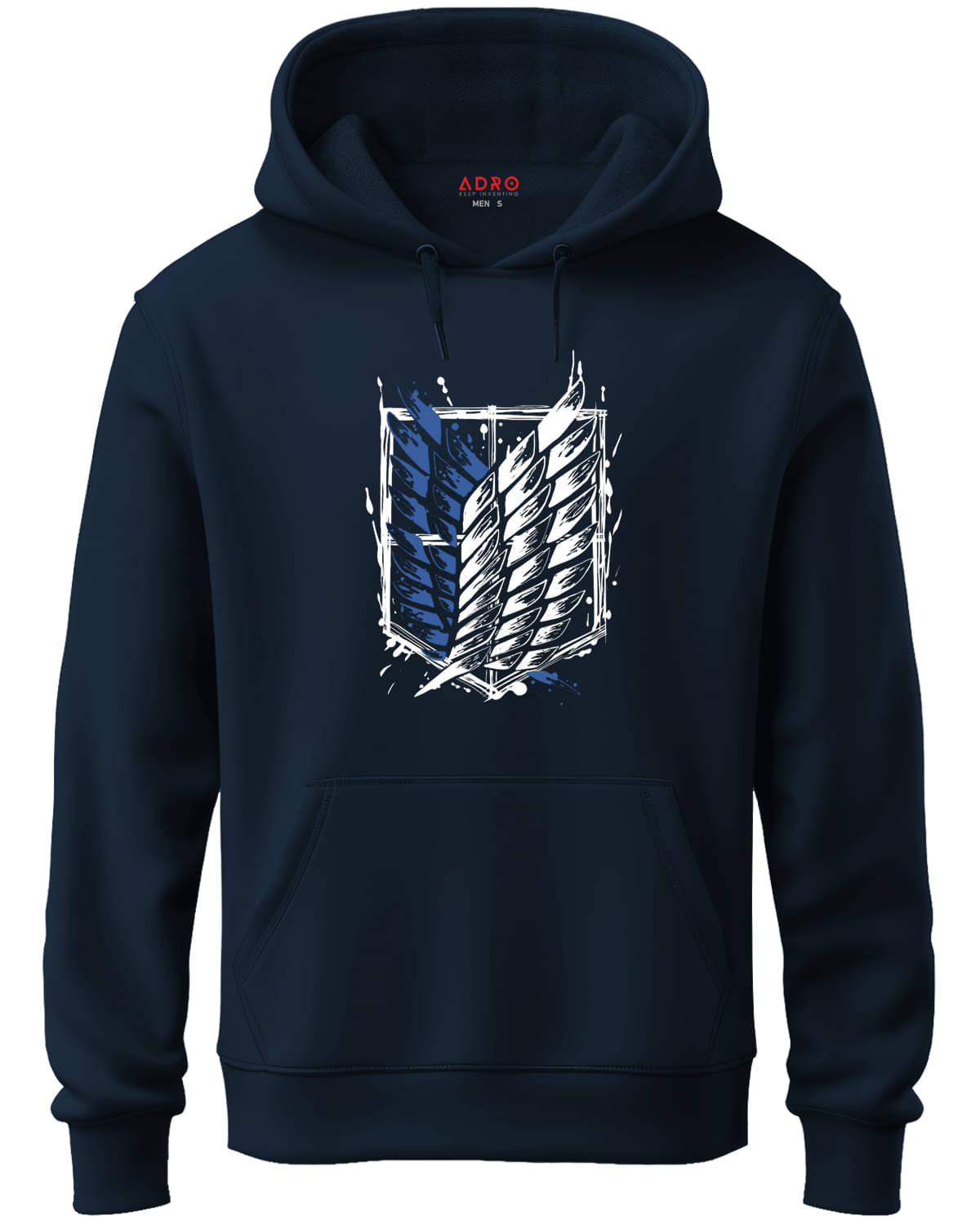 Adro Fleece Hooded Men's Sweatshirt - Navy Blue ( Pack of 1 ) Adro Fleece Hooded Men's Sweatshirt - Navy Blue ( Pack of 1 )