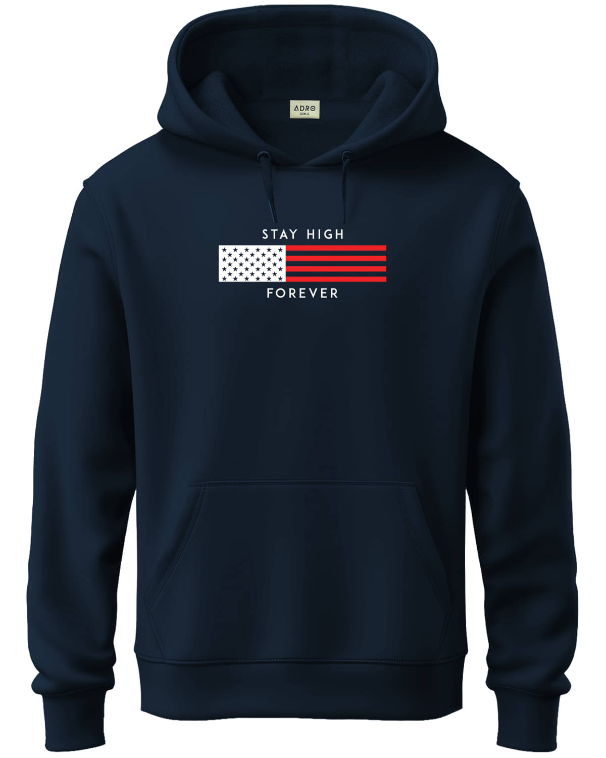 Adro Fleece Hooded Men's Sweatshirt - Navy Blue ( Pack of 1 ) Adro Fleece Hooded Men's Sweatshirt - Navy Blue ( Pack of 1 )