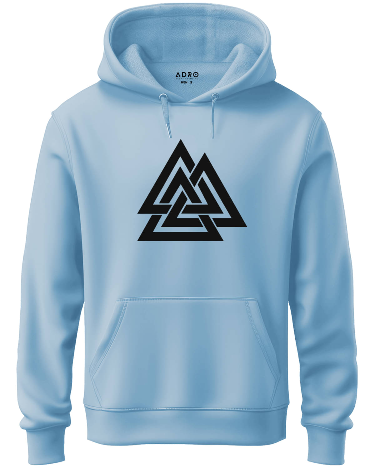     			Adro Fleece Hooded Men's Sweatshirt - Light Blue ( Pack of 1 )