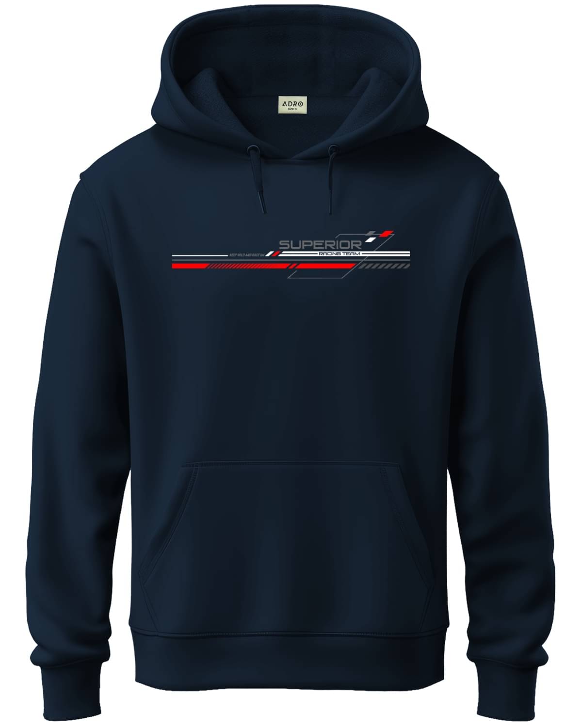     			Adro Fleece Hooded Men's Sweatshirt - Navy Blue ( Pack of 1 )