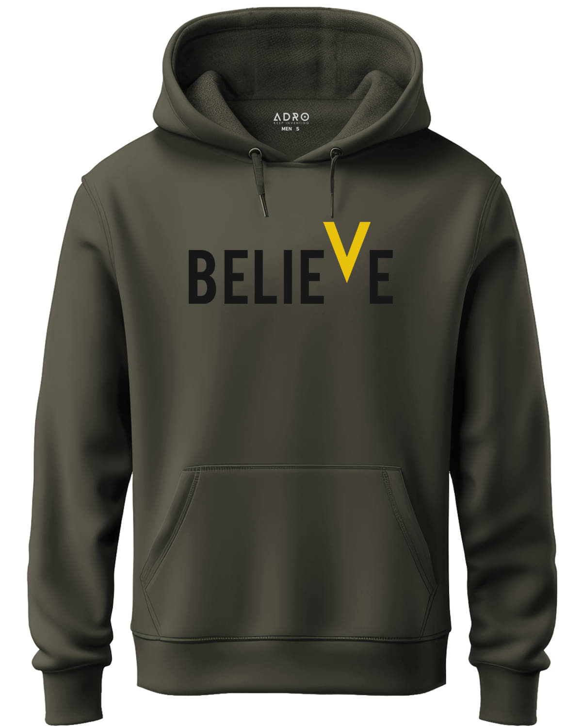     			Adro Fleece Hooded Men's Sweatshirt - Olive ( Pack of 1 )