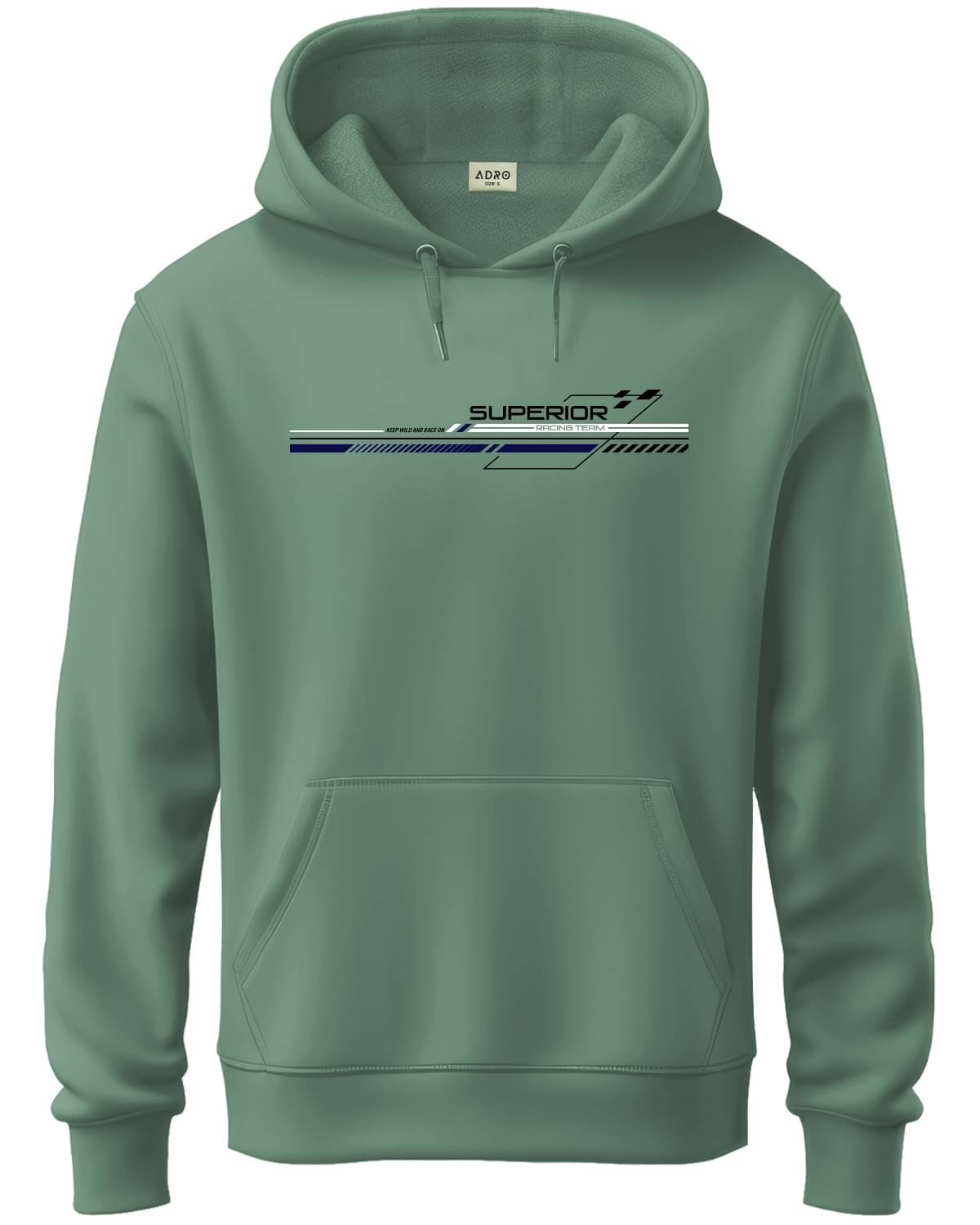     			Adro Fleece Hooded Men's Sweatshirt - Sea Green ( Pack of 1 )