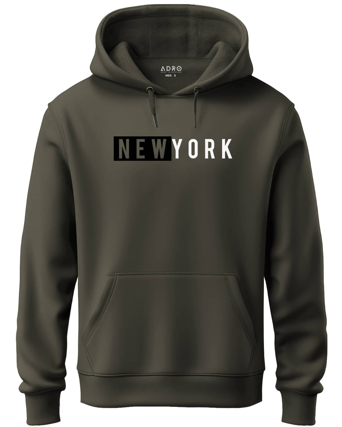     			Adro Fleece Hooded Men's Sweatshirt - Olive ( Pack of 1 )