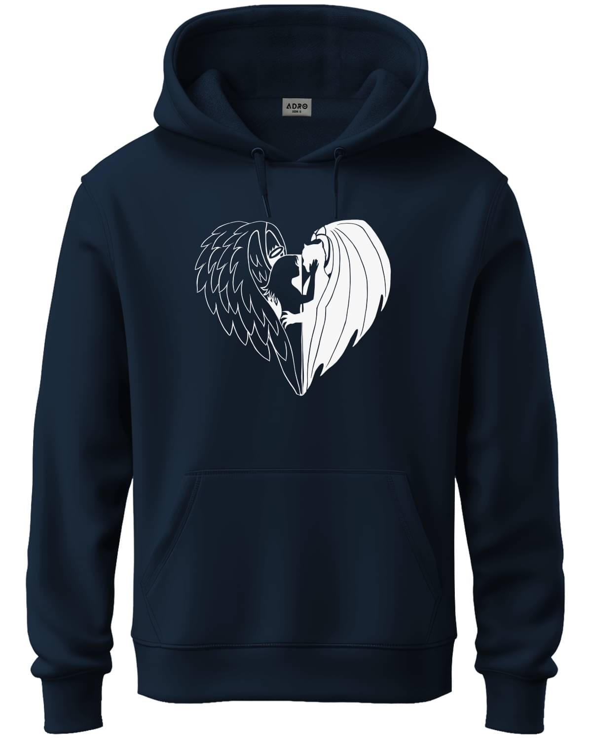     			Adro Fleece Hooded Men's Sweatshirt - Navy Blue ( Pack of 1 )