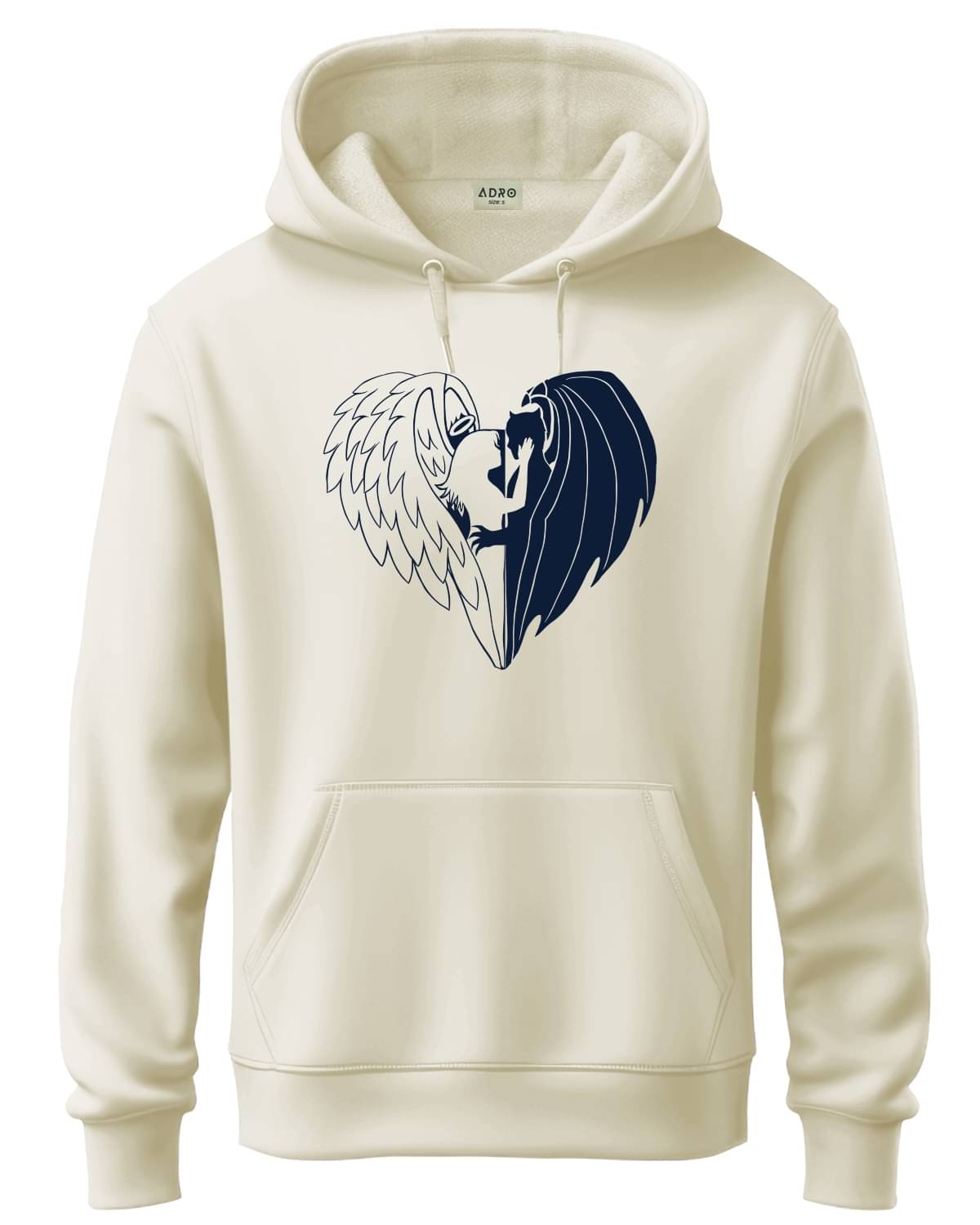Adro Fleece Hooded Men's Sweatshirt - Off White ( Pack of 1 )     			Adro Fleece Hooded Men's Sweatshirt - Off White ( Pack of 1 )