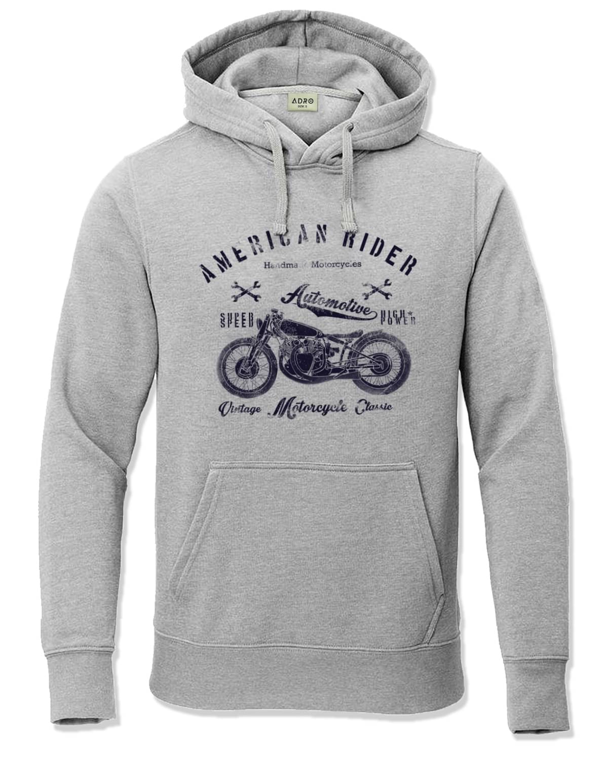     			Adro Fleece Hooded Men's Sweatshirt - Grey ( Pack of 1 )