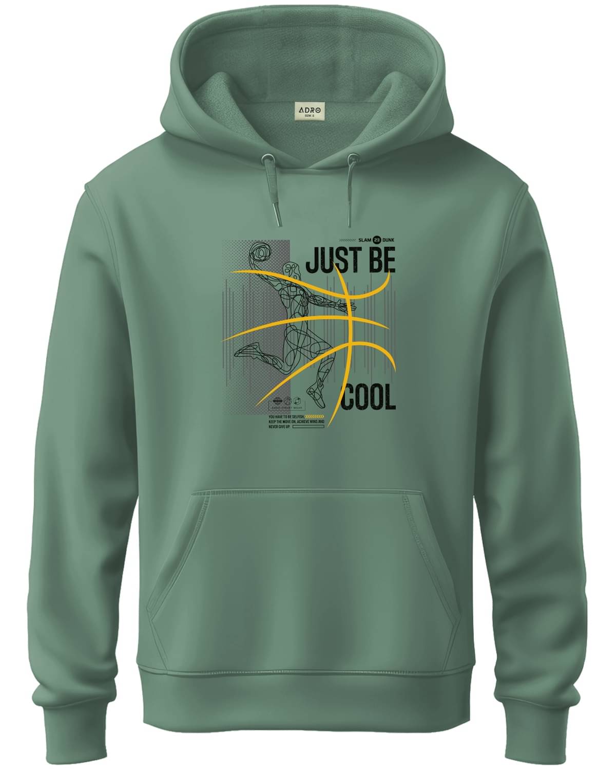 Adro Fleece Hooded Men's Sweatshirt - Sea Green ( Pack of 1 ) Adro Fleece Hooded Men's Sweatshirt - Sea Green ( Pack of 1 )
