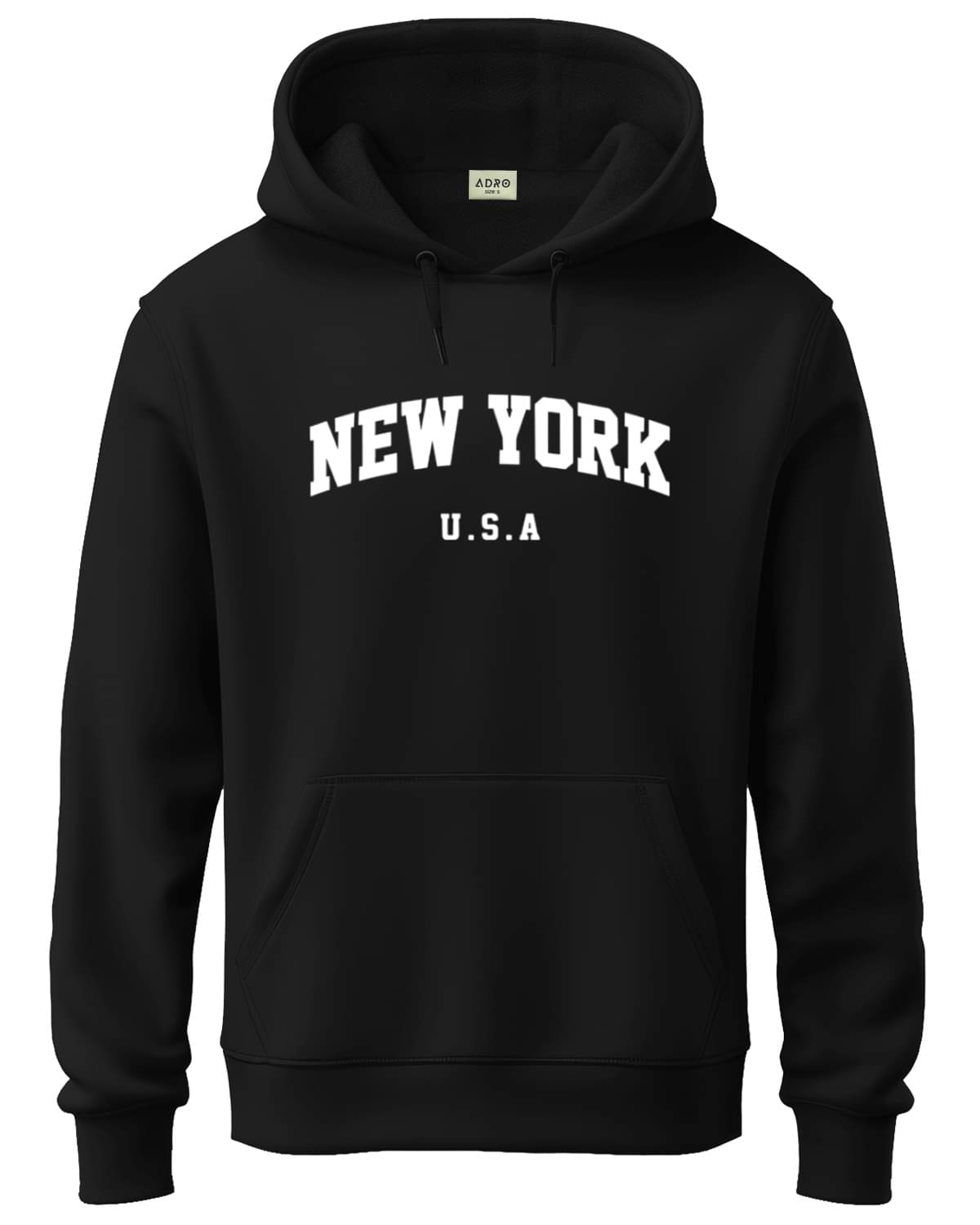     			Adro Fleece Hooded Men's Sweatshirt - Black ( Pack of 1 )