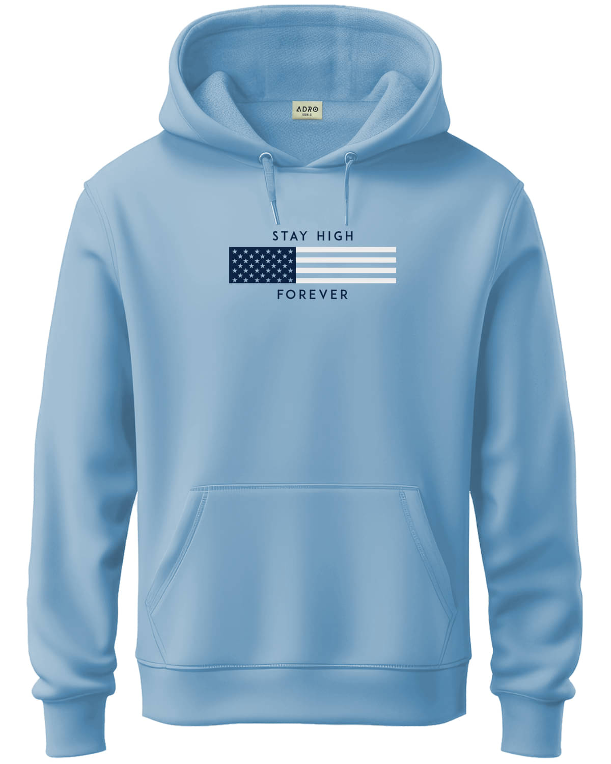     			Adro Fleece Hooded Men's Sweatshirt - Light Blue ( Pack of 1 )