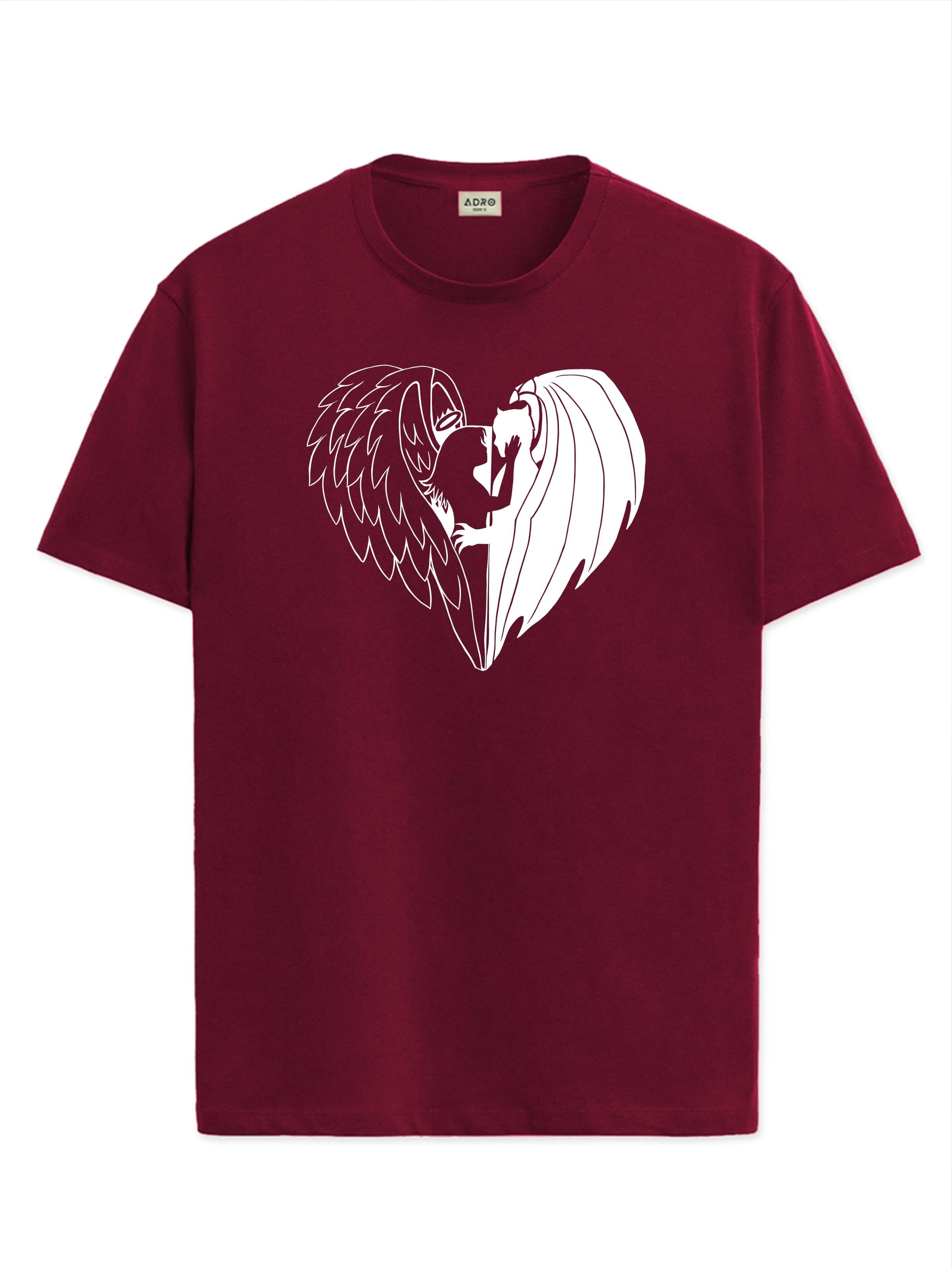     			Adro Men Cotton Blend Regular Fit Printed T-Shirt ( Maroon )