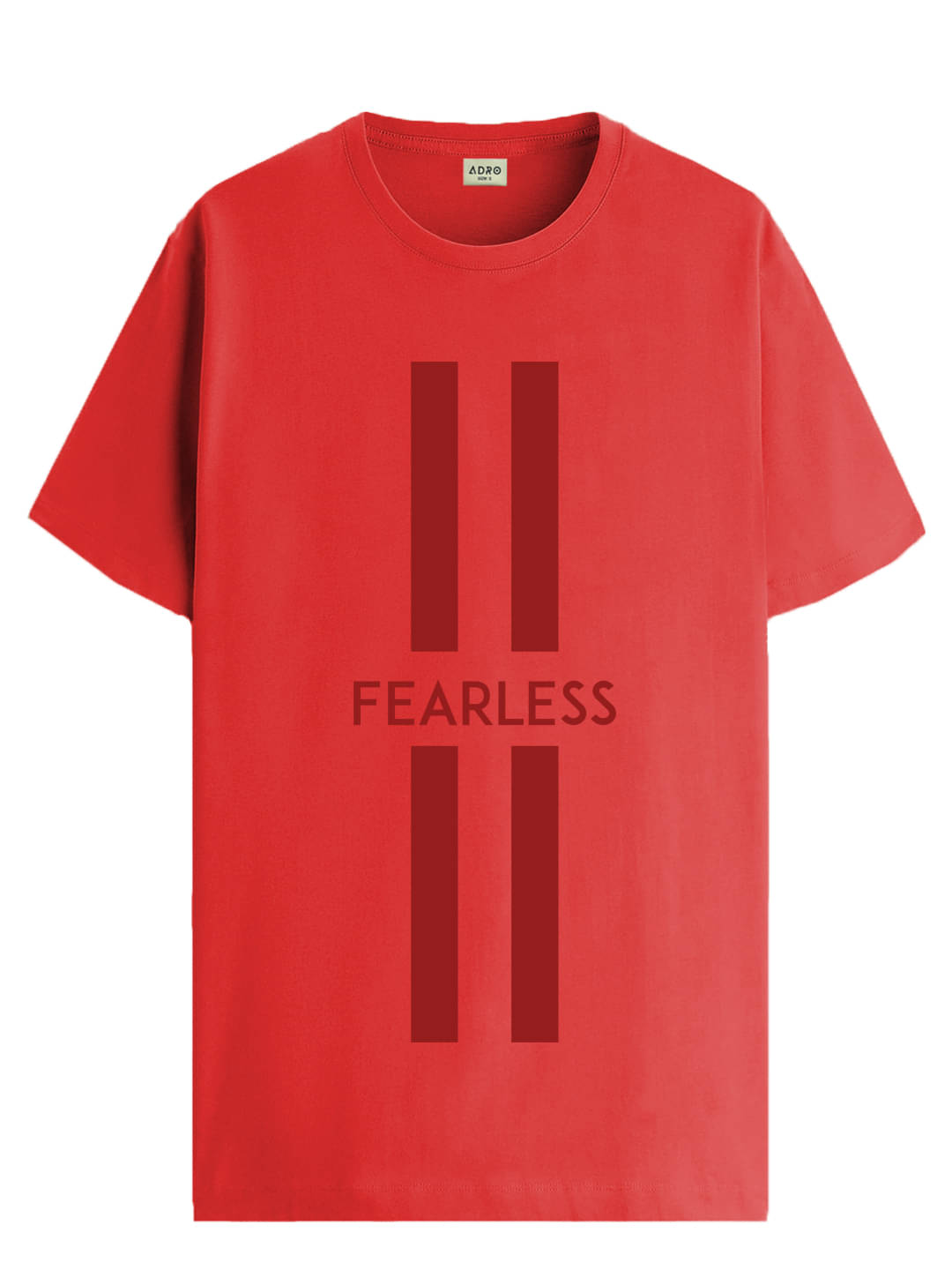 Adro Men Cotton Blend Regular Fit Printed T-Shirt ( Red )     			Adro Men Cotton Blend Regular Fit Printed T-Shirt ( Red )