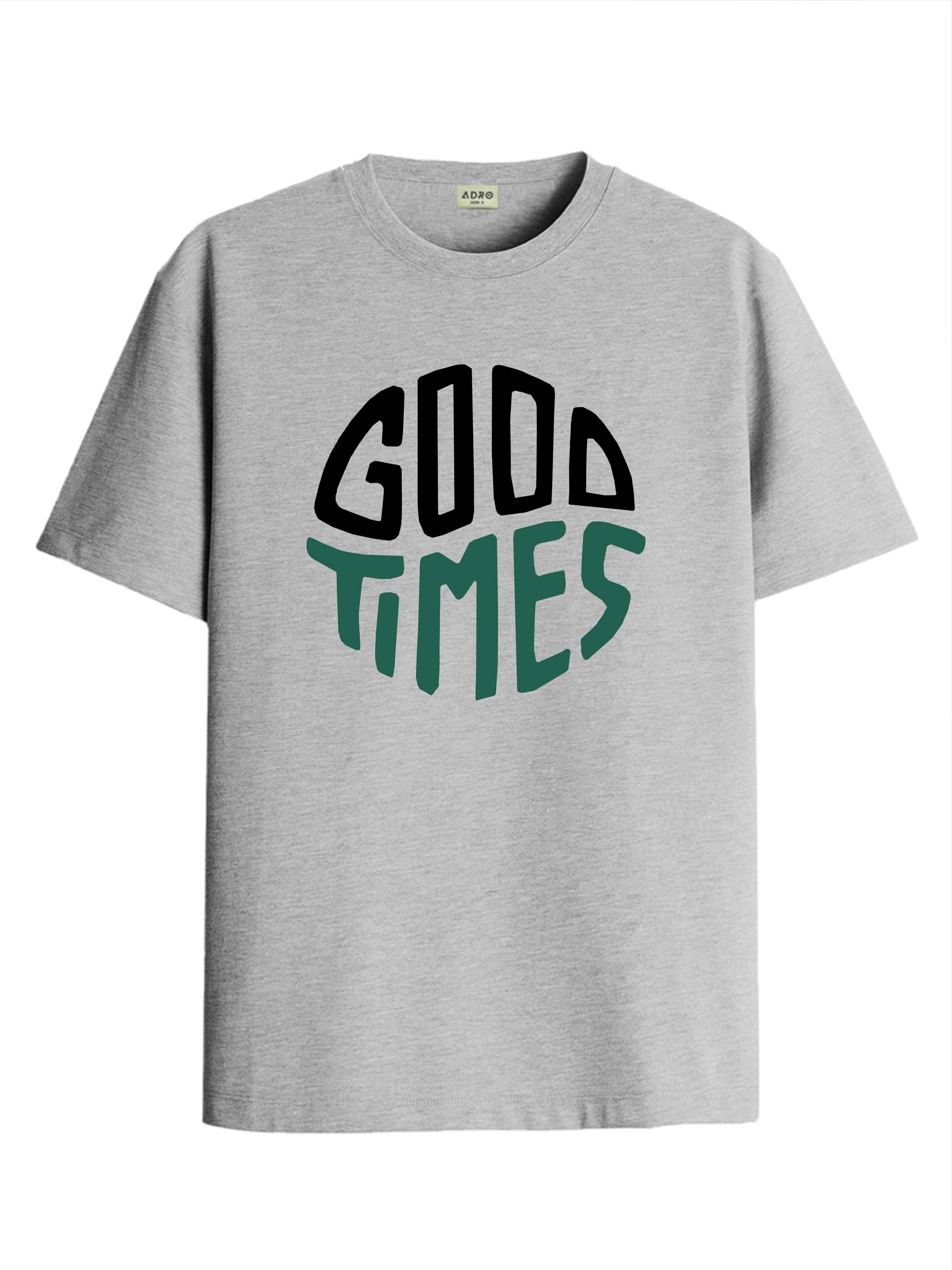 Adro Men Cotton Blend Regular Fit Printed T-Shirt ( Grey ) Adro Men Cotton Blend Regular Fit Printed T-Shirt ( Grey )