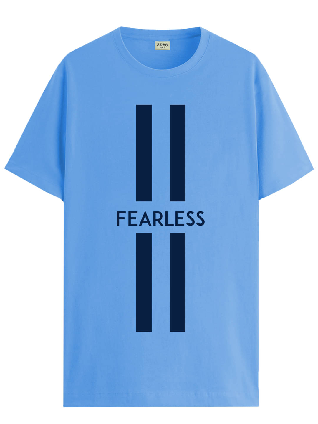     			Adro Men Cotton Blend Regular Fit Printed T-Shirt ( Sky Blue )
