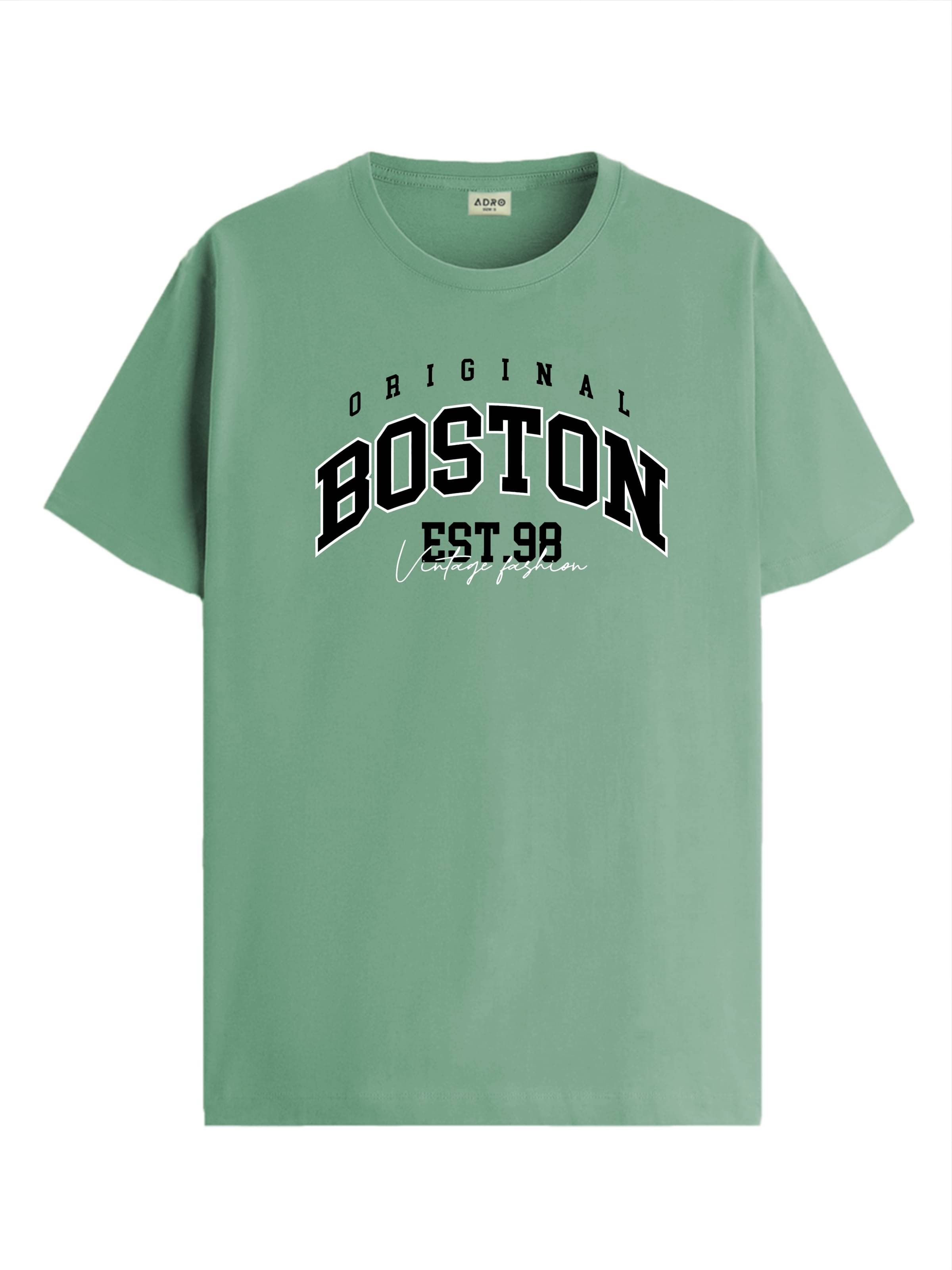     			Adro Men Cotton Blend Regular Fit Printed T-Shirt ( Sea Green )